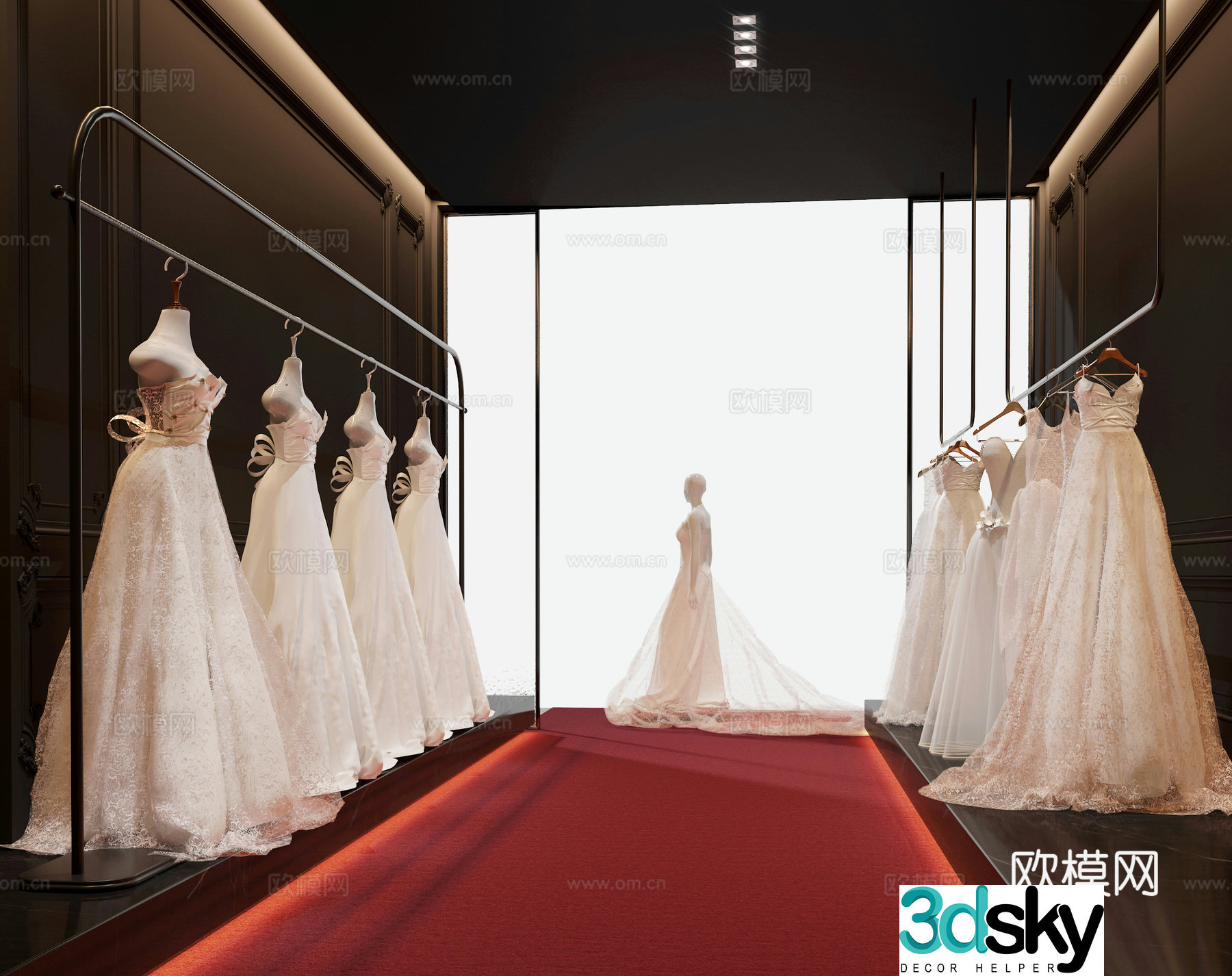 Wedding dress skirt wedding dress wedding shop wedding photography 3d model