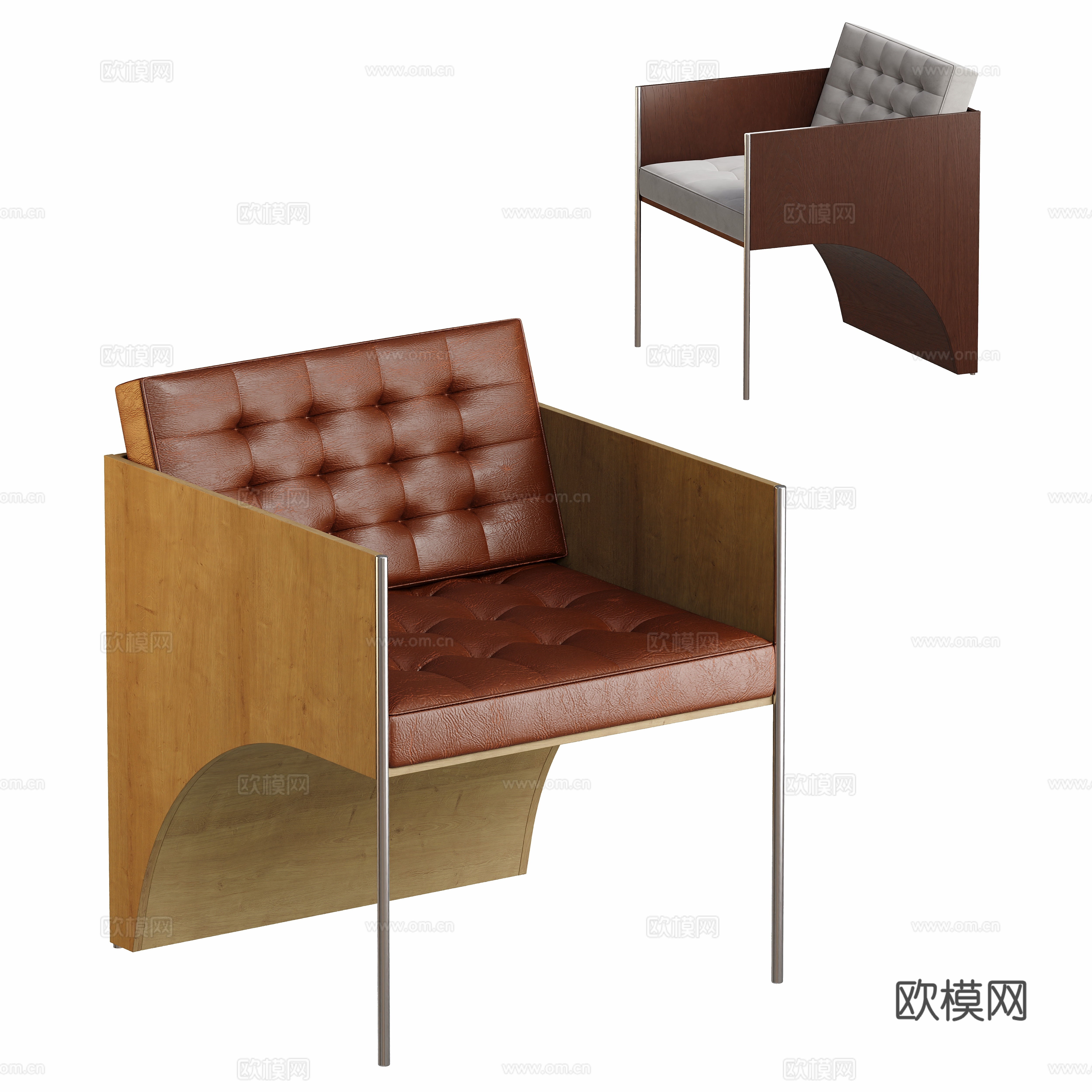 Modern sofa chair leisure chair 3d model