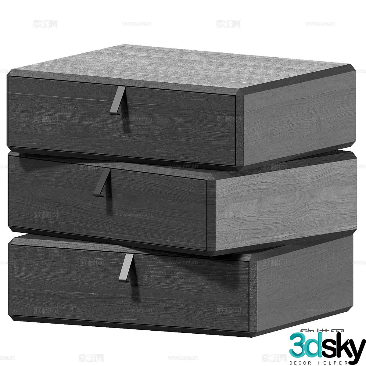 3D model of bedside cabinet 3D model