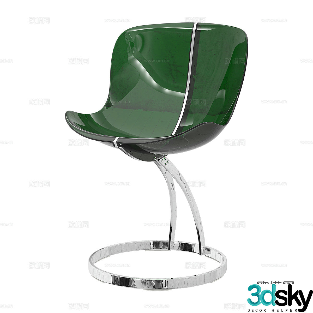 Modern Simple Chair Acklie casual chair 3D model