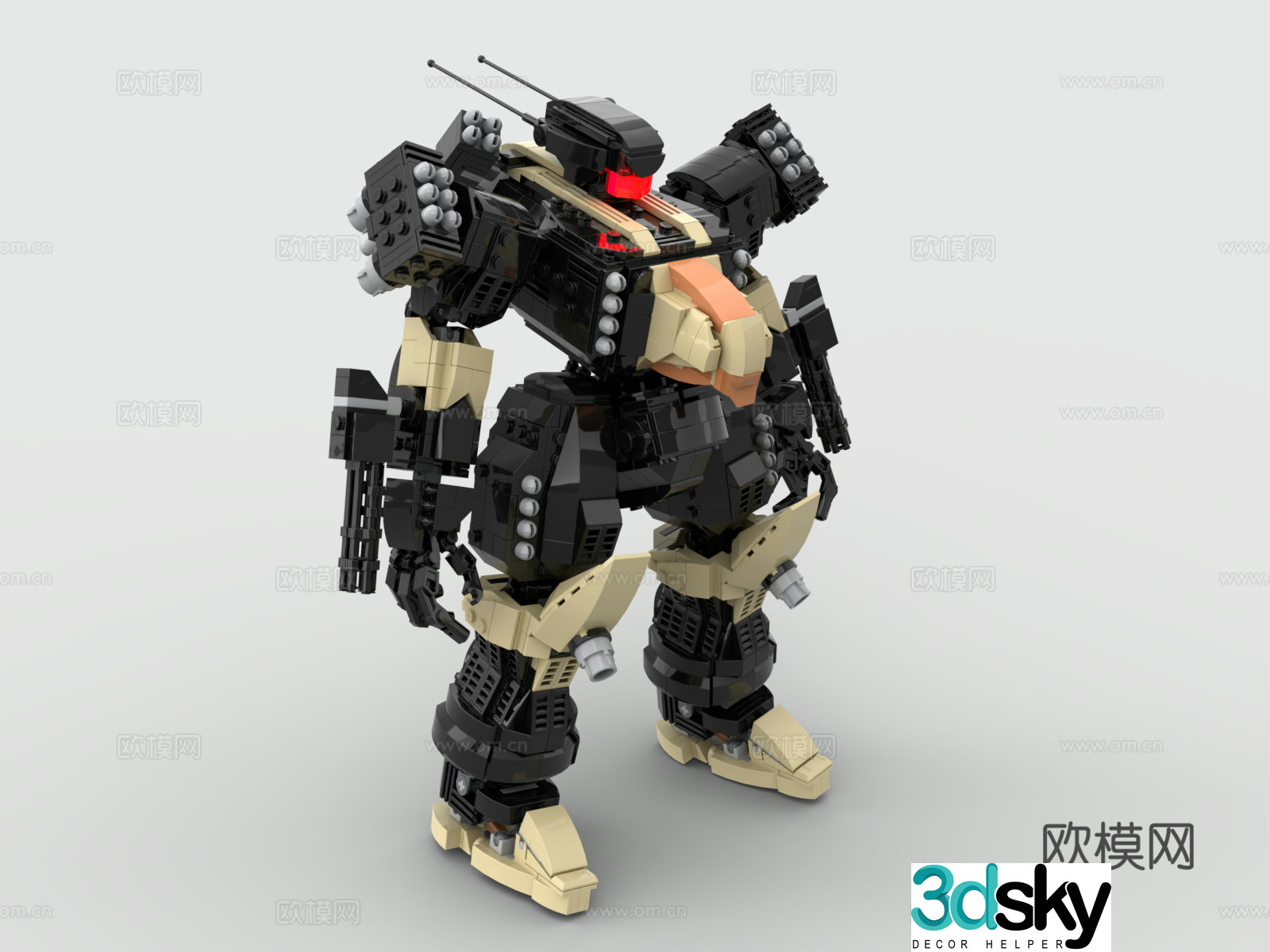 Lego LEGO Toys Building Blocks Battle Robot Gundam Mecha Warrior 3D Model