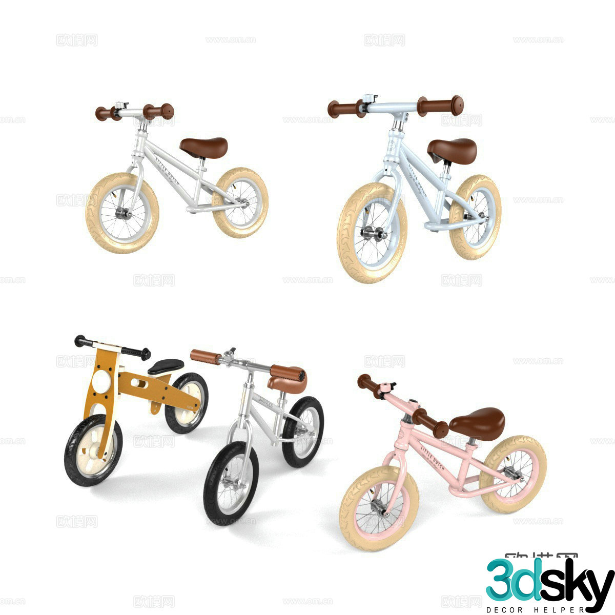 Children’s bicycle toy car 3D model