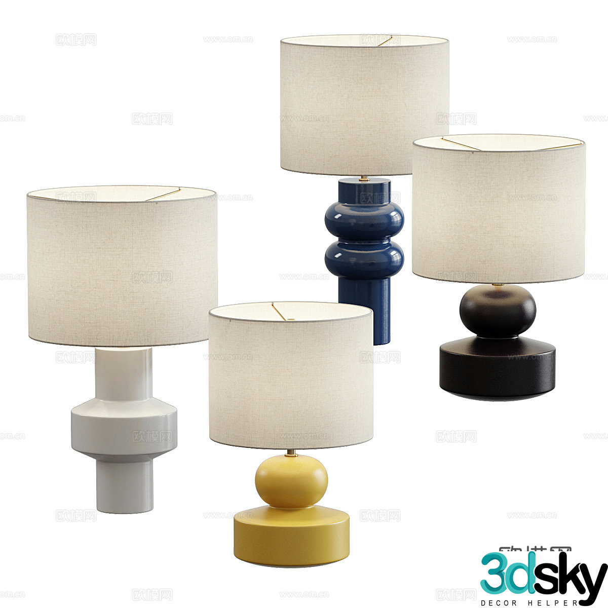 New Chinese desk lamp 3d model
