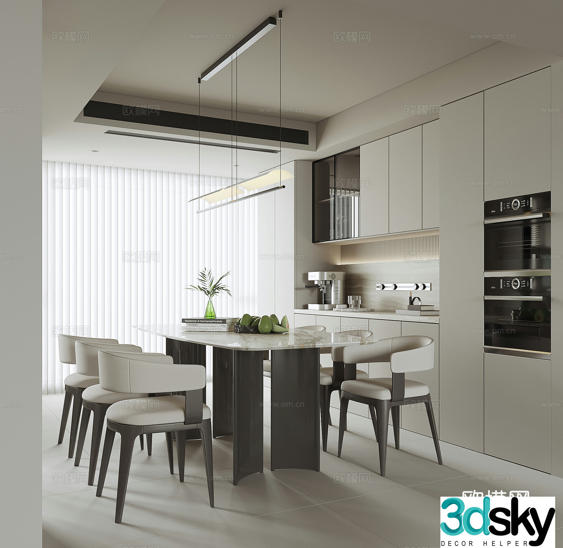 Modern restaurant 3d model