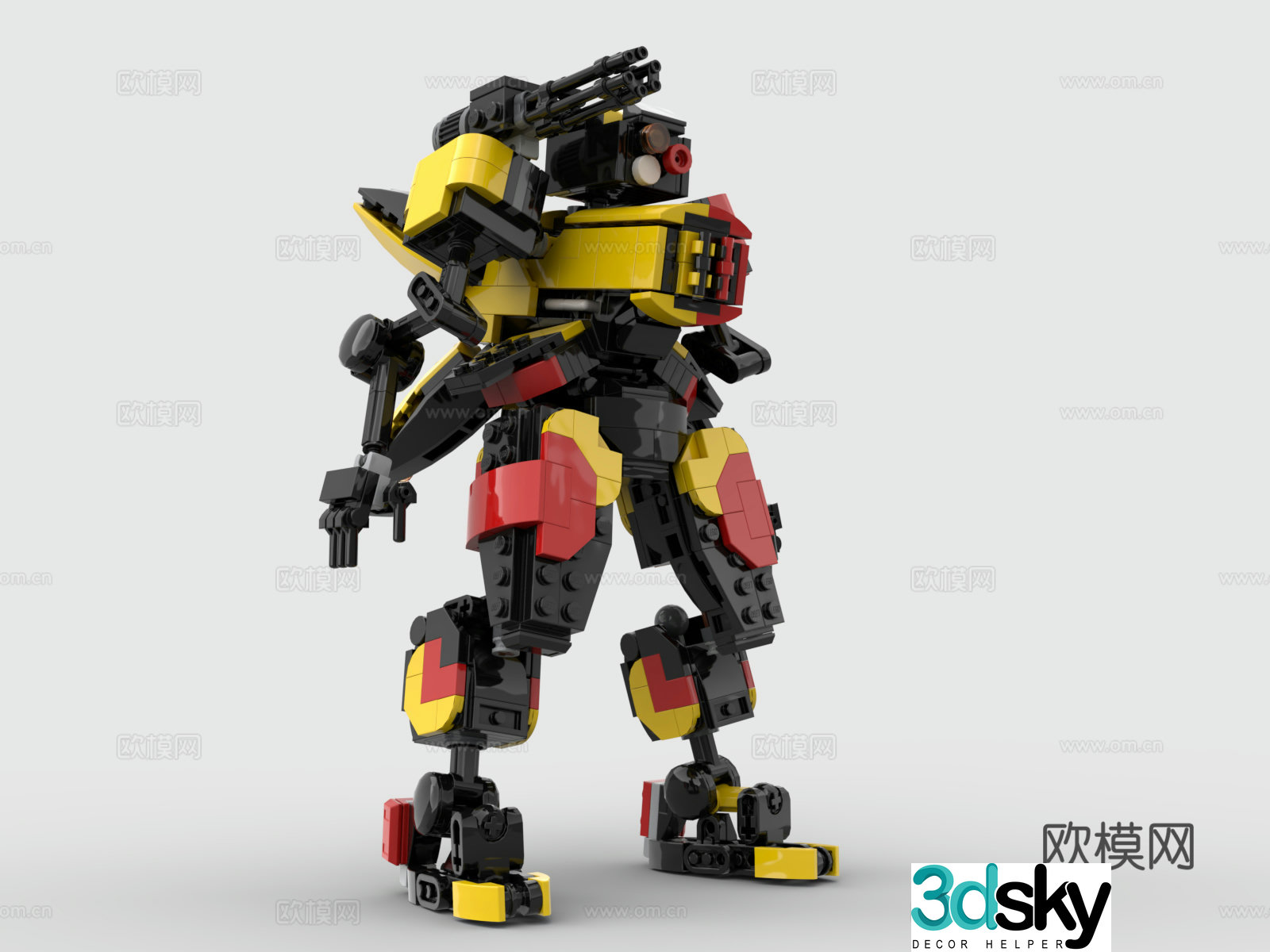Lego Lego toy building block combat robot Gundam Mermid 3D model
