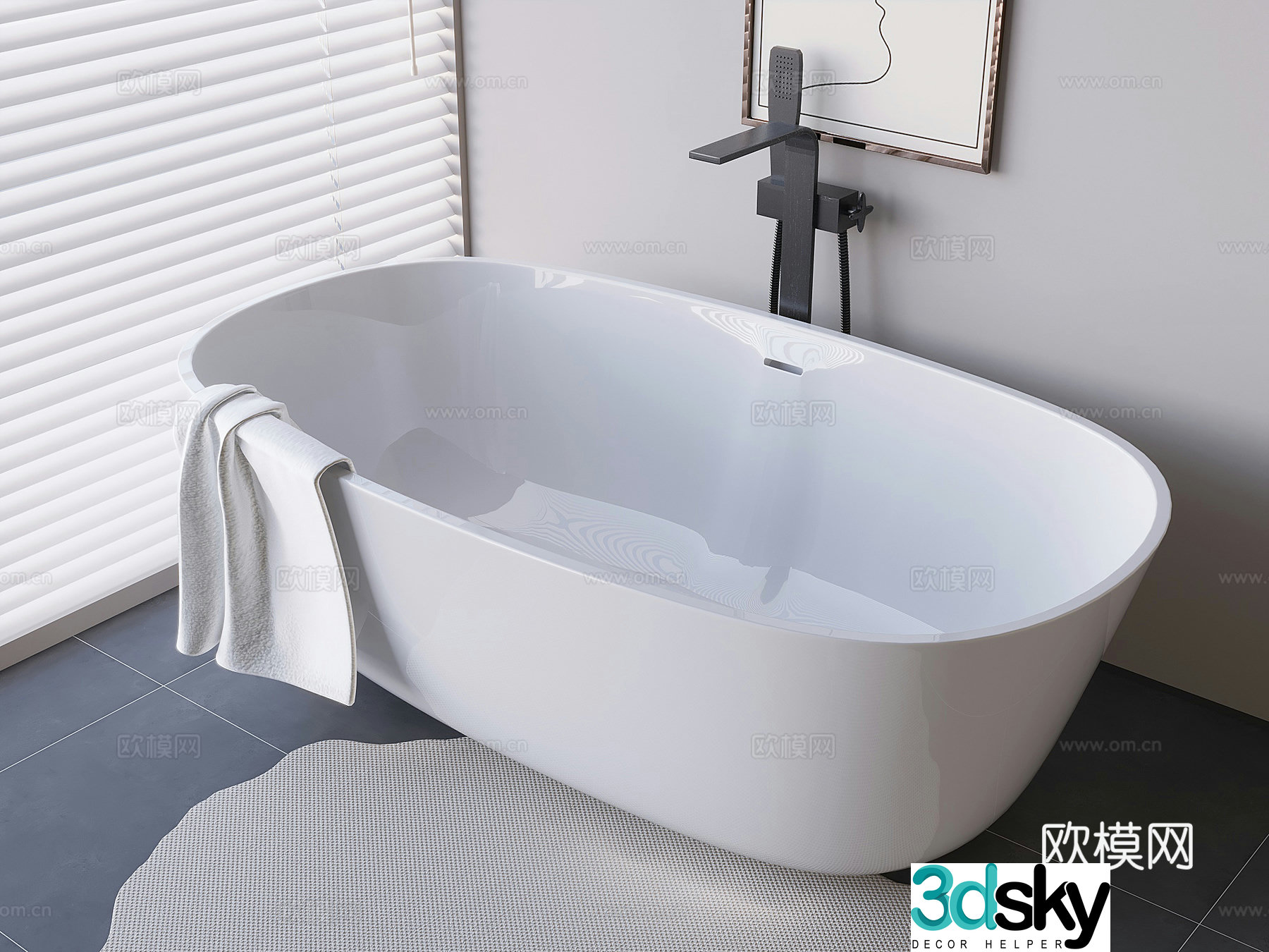 Independent bathtub bathtub 3D model