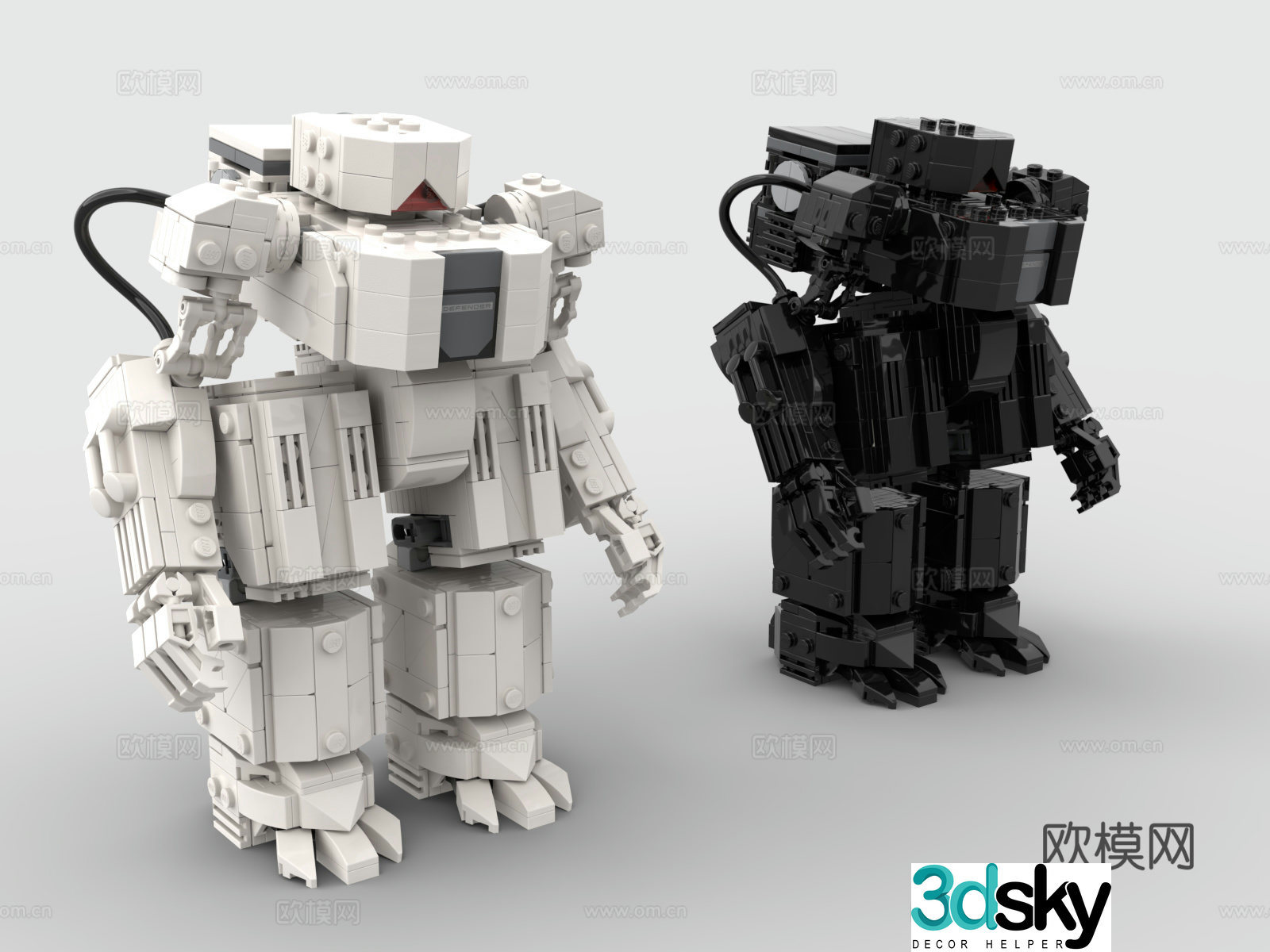 Lego Lego toy building block combat robot Gundam Mermid 3D model