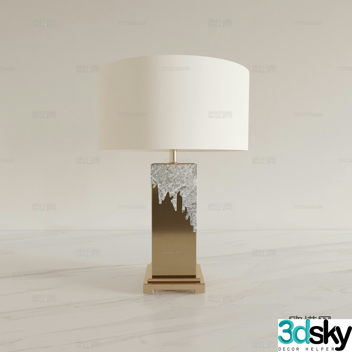 New Chinese table lamp atmosphere light 3D model