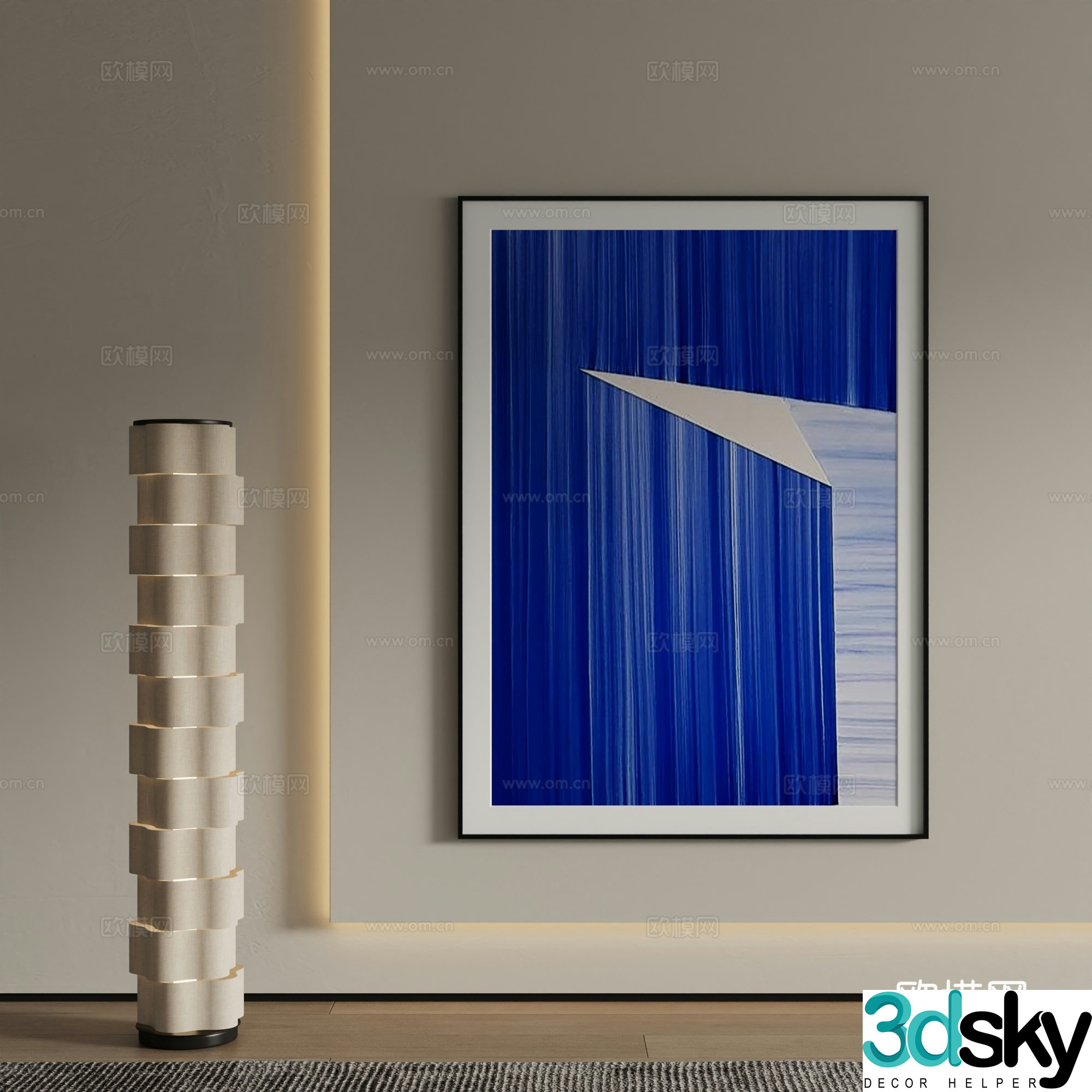 Modern Art Painting Decorative Painting 3D Model
