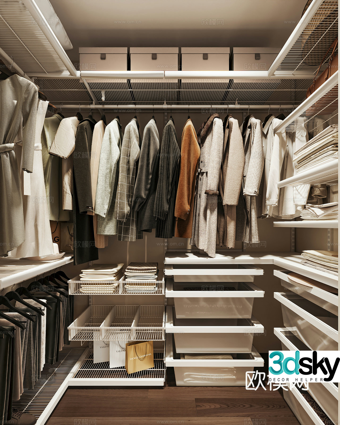 Modern cloakroom Open cloakroom 3d model