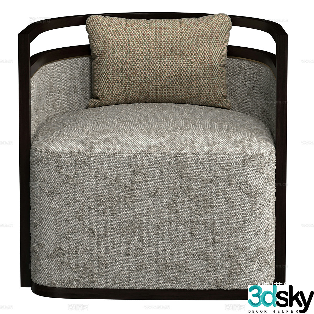 New Chinese casual sofa armchair 3d model