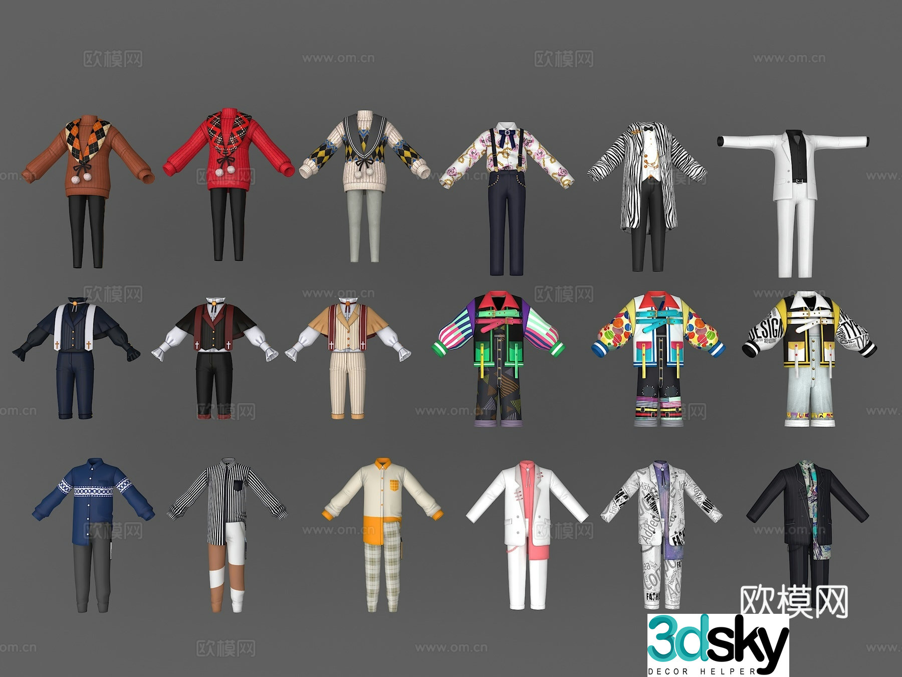 Cartoon Clothing Clothing Clothing Fashion Clothing Classical Clothing Sweater 3D Model