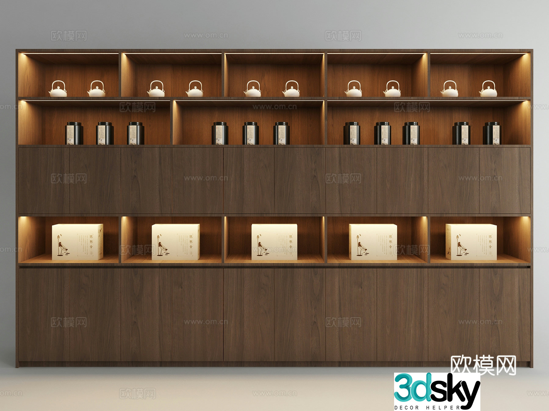 Modern tea cabinet 3d model
