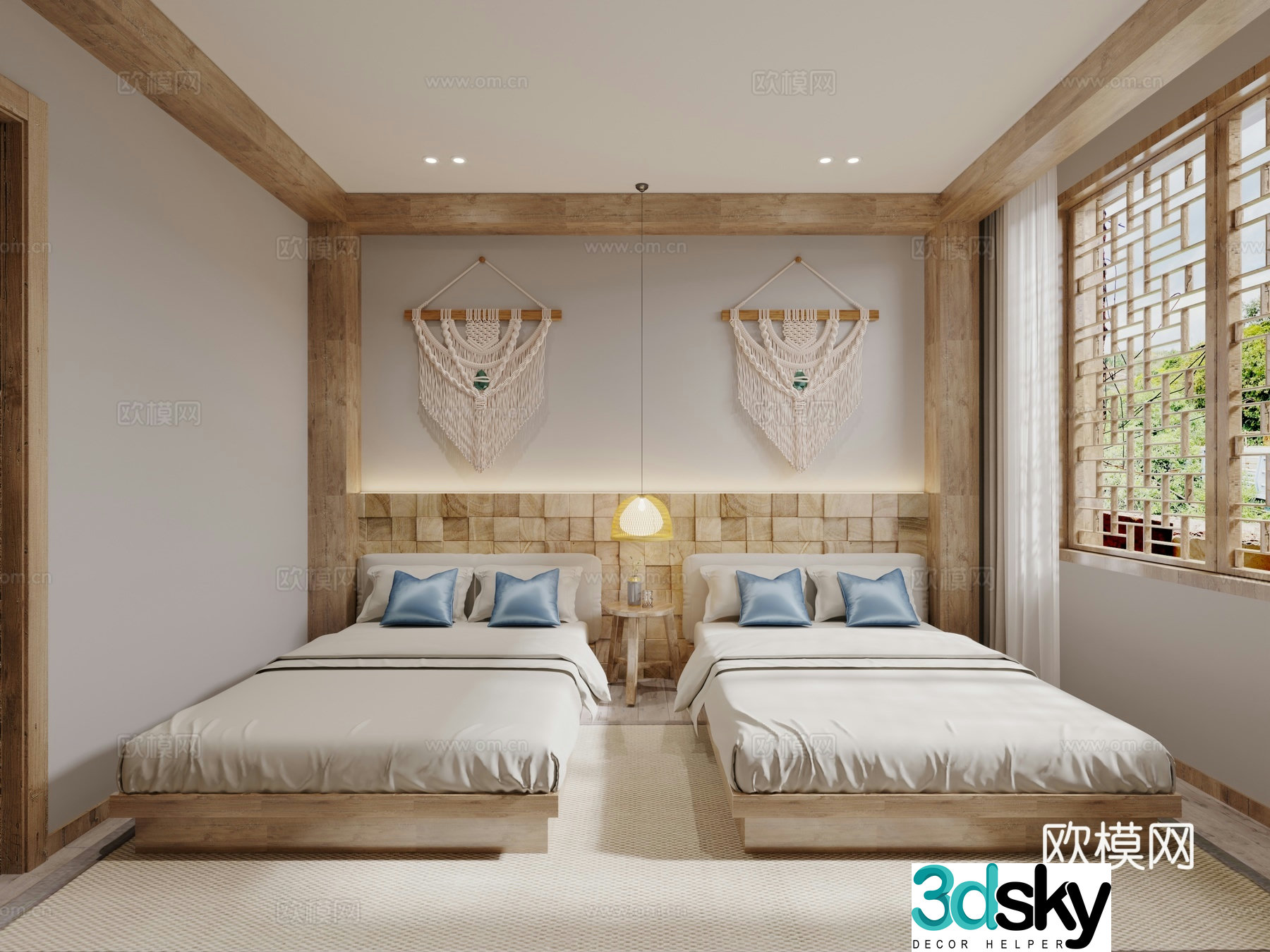 åŒ é—´ ä¾˜ ä¾˜ Double bed room 3D model