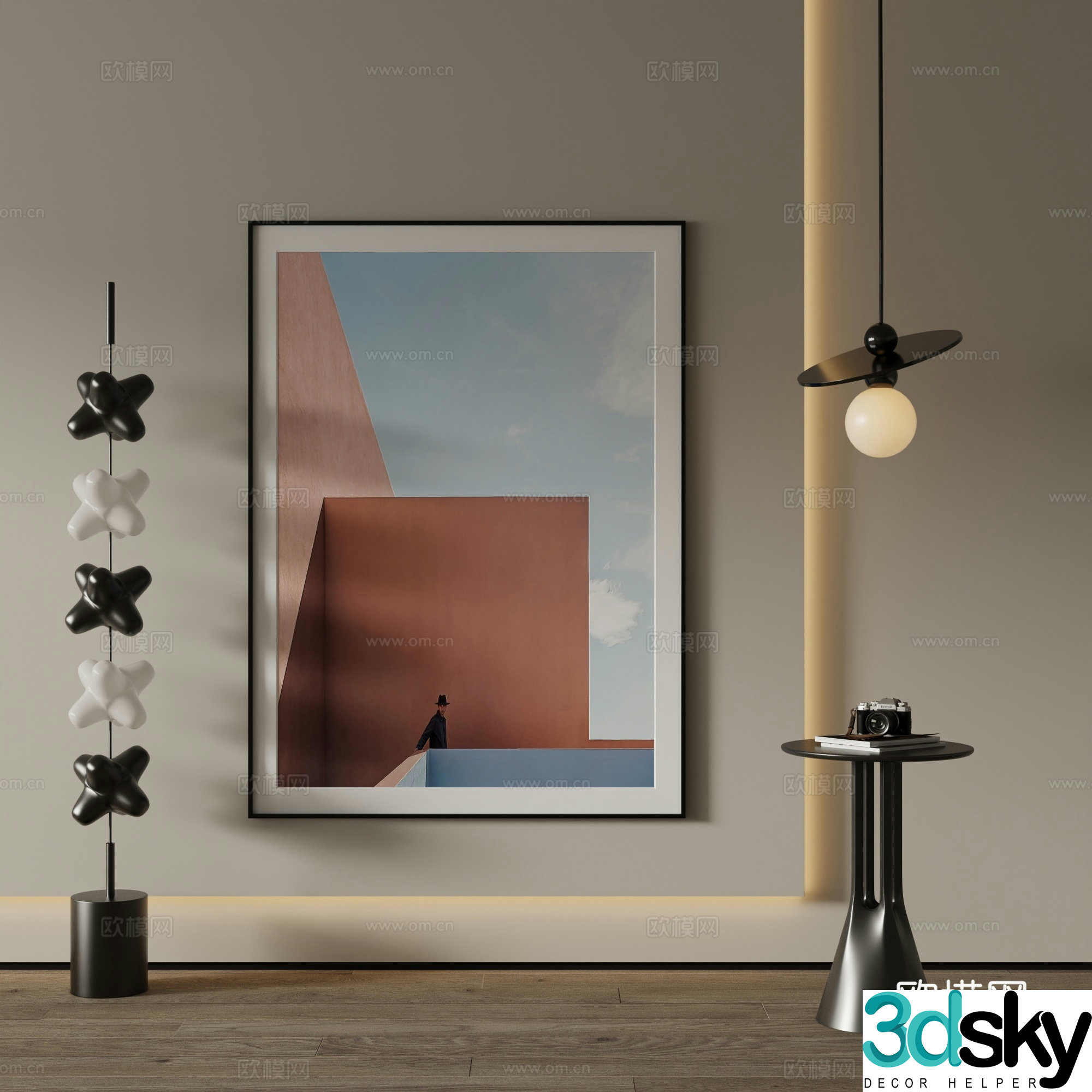 Modern Art Painting Decorative Painting 3D Model