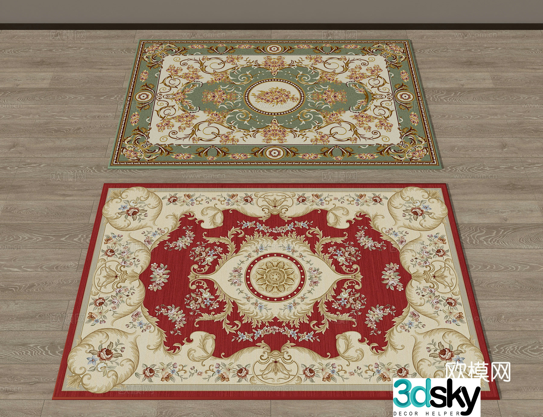 European carpet pattern carpet 3d model