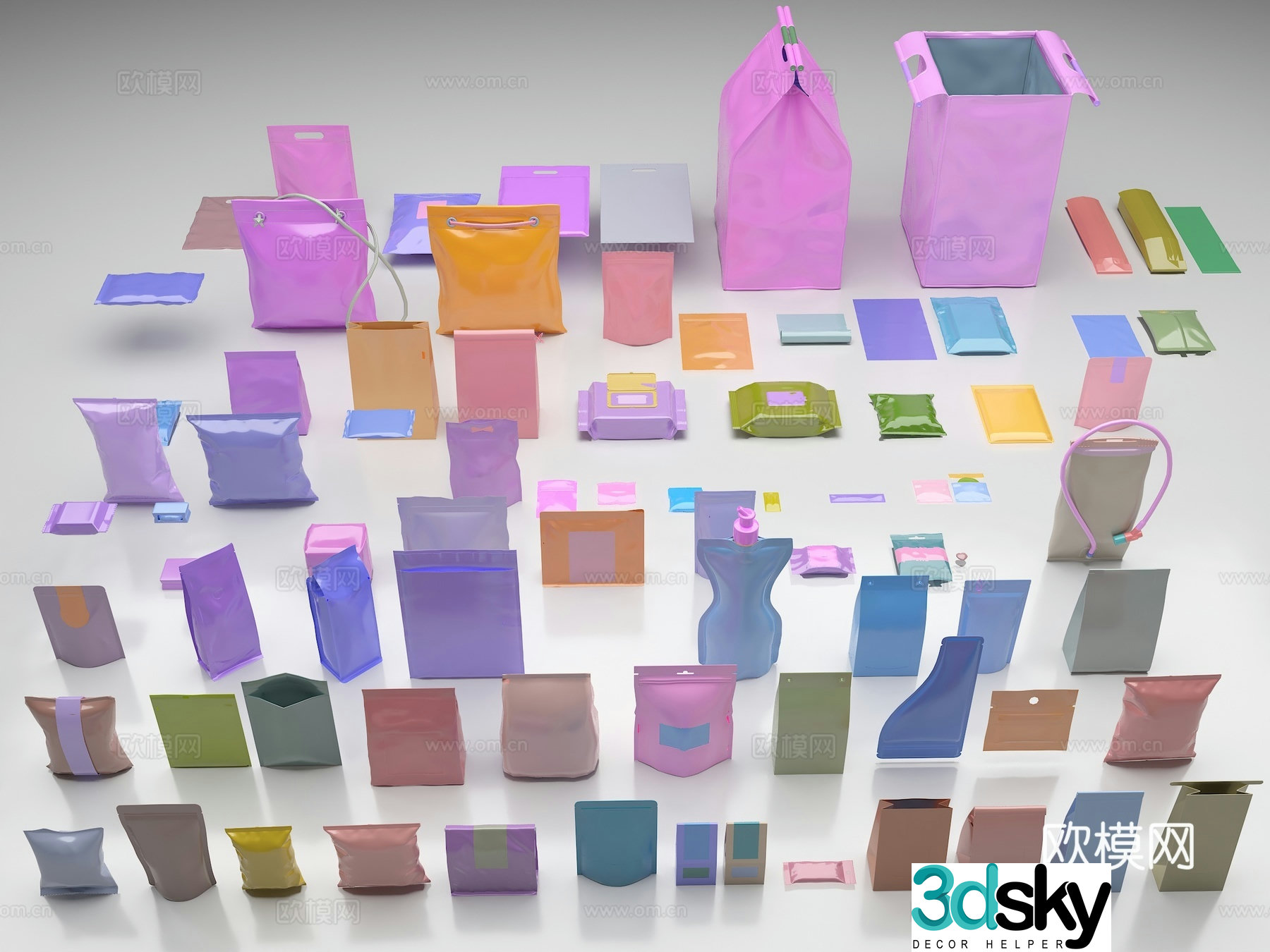 Snack bag Snack packaging Packaging bag Food bag 3d model