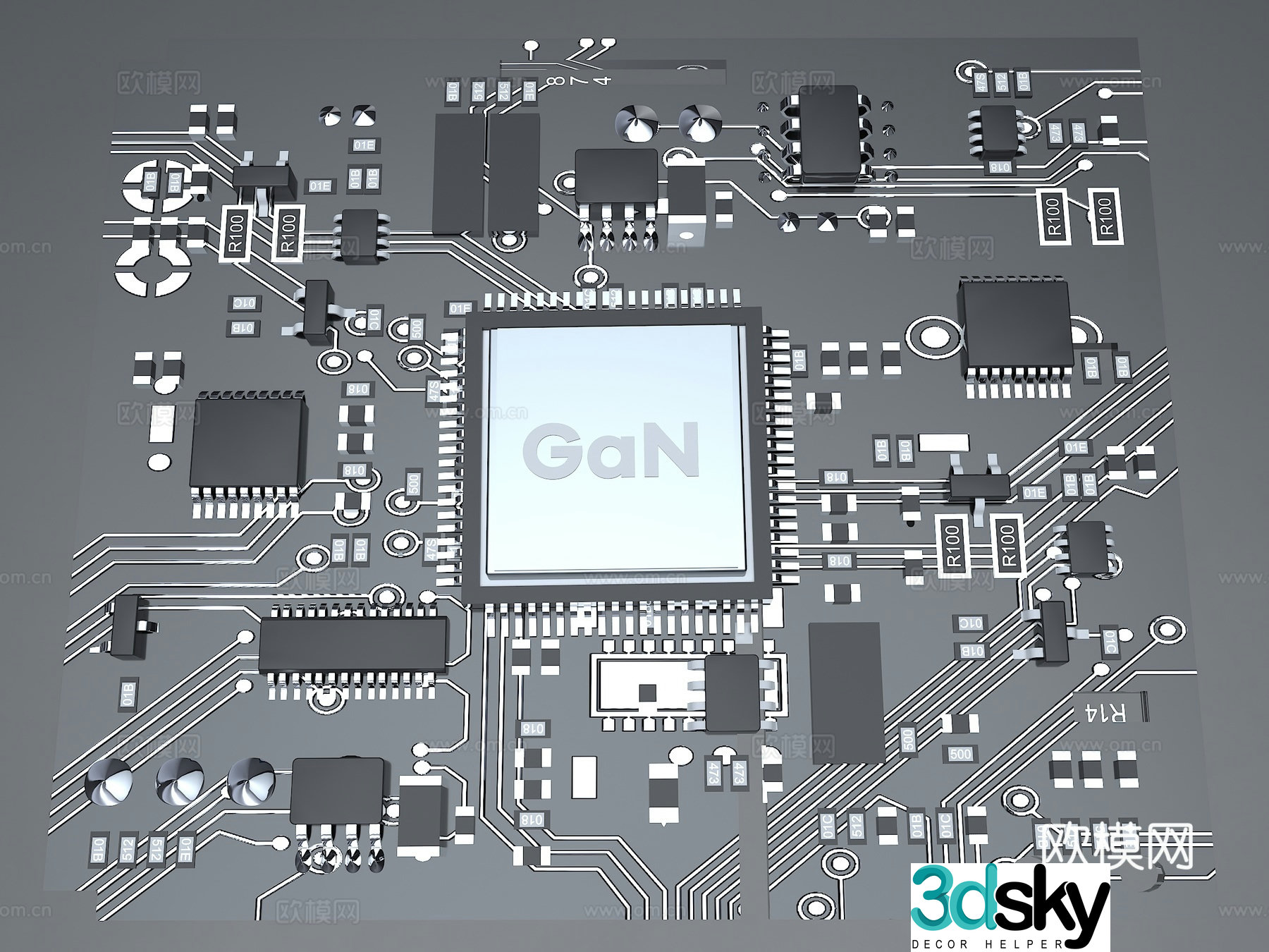CPU Snapdragon chip Qualcomm chip brain chip technology chip 3d model