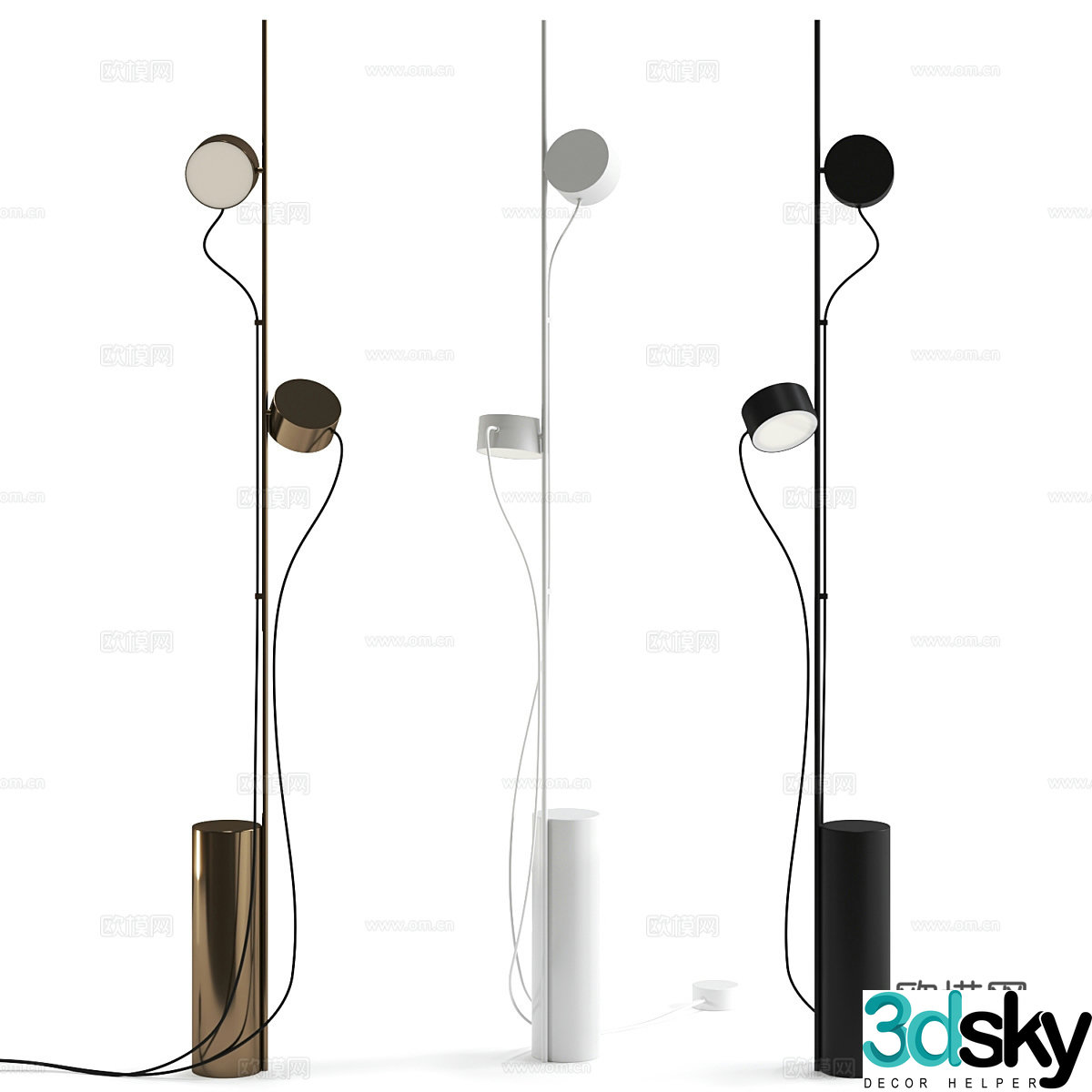Modern floor lamp 3d model
