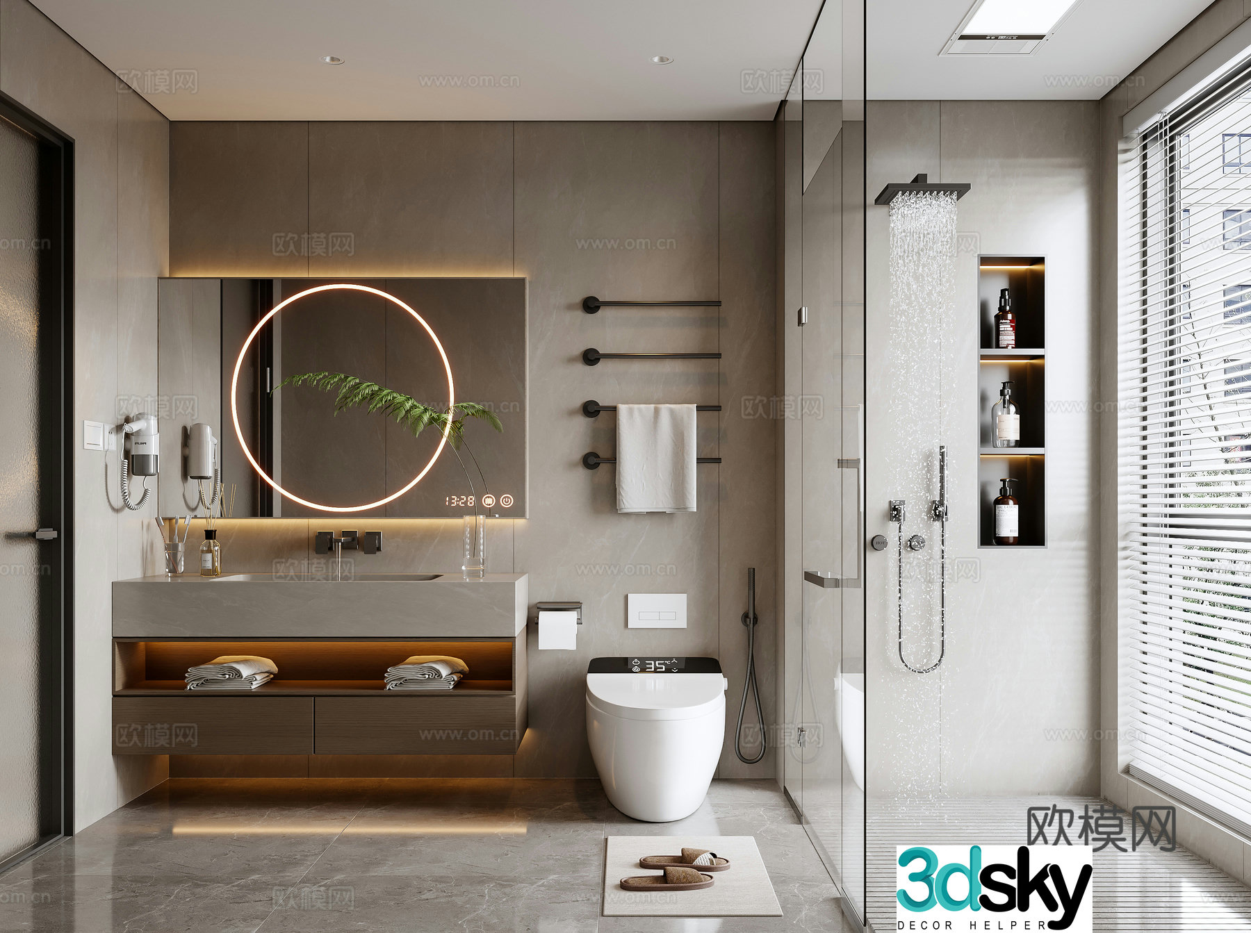 Italian bathroom 3d model