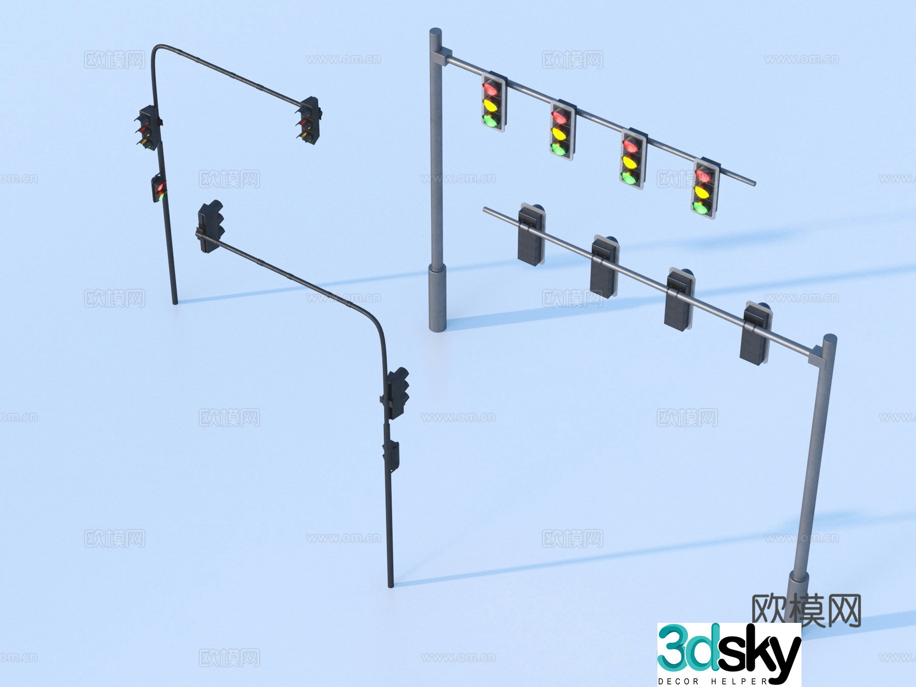 Traffic light Traffic light Traffic indicator light 3d model
