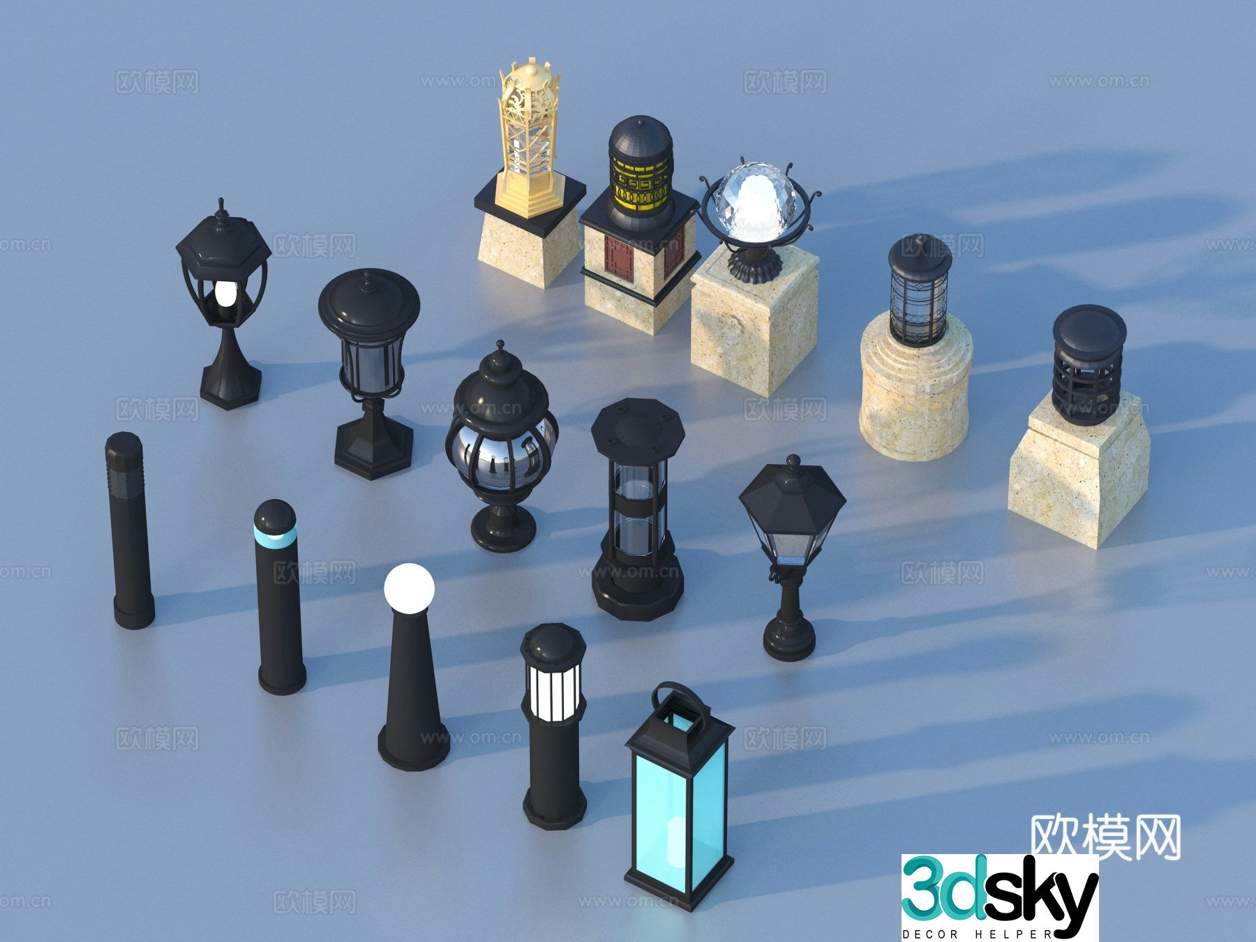 Lawn light outdoor light landscape light 3d model