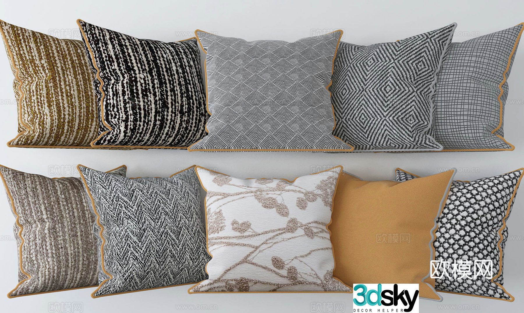 Square pillow pillow pillow 3D model