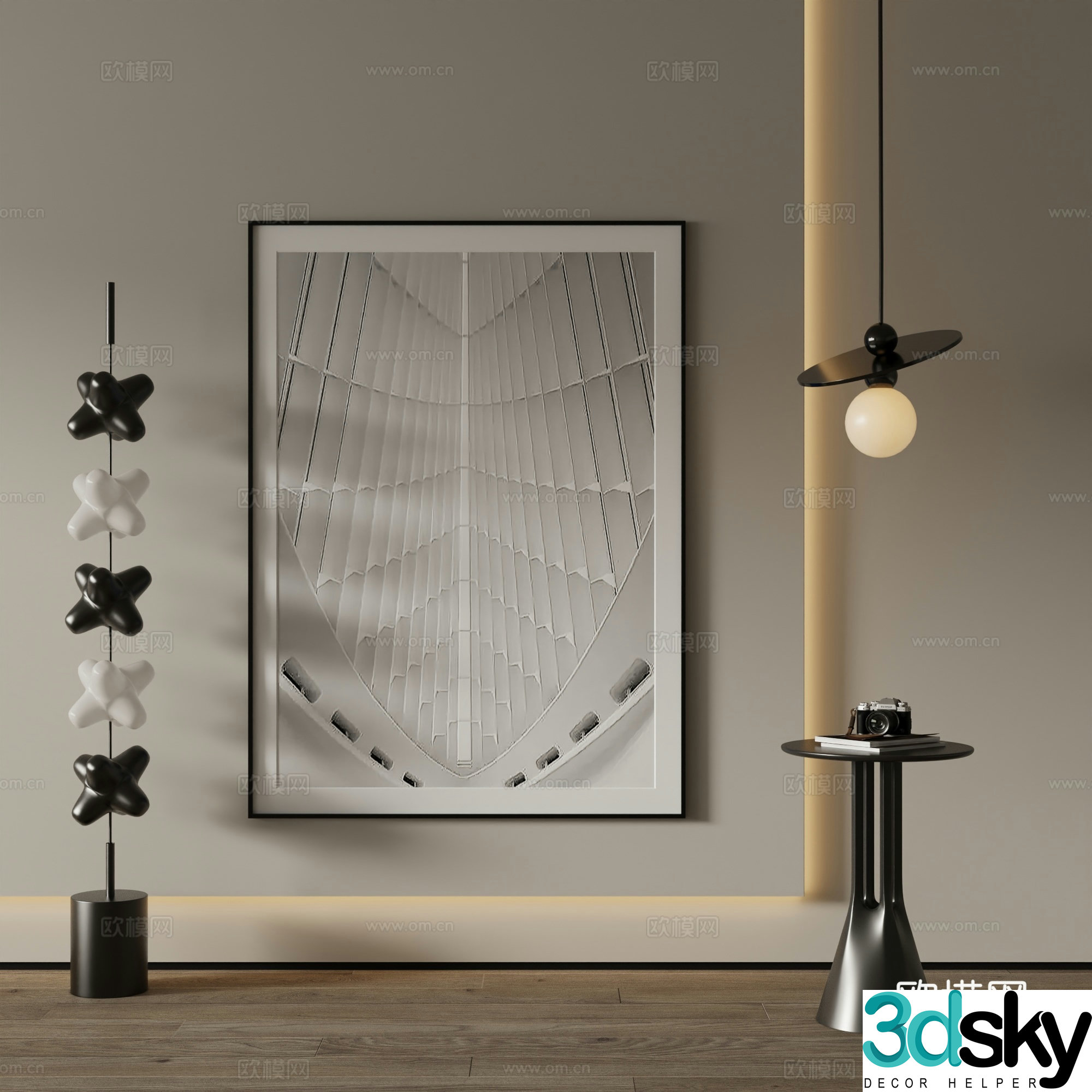 Modern Art Painting Decorative Painting 3D Model
