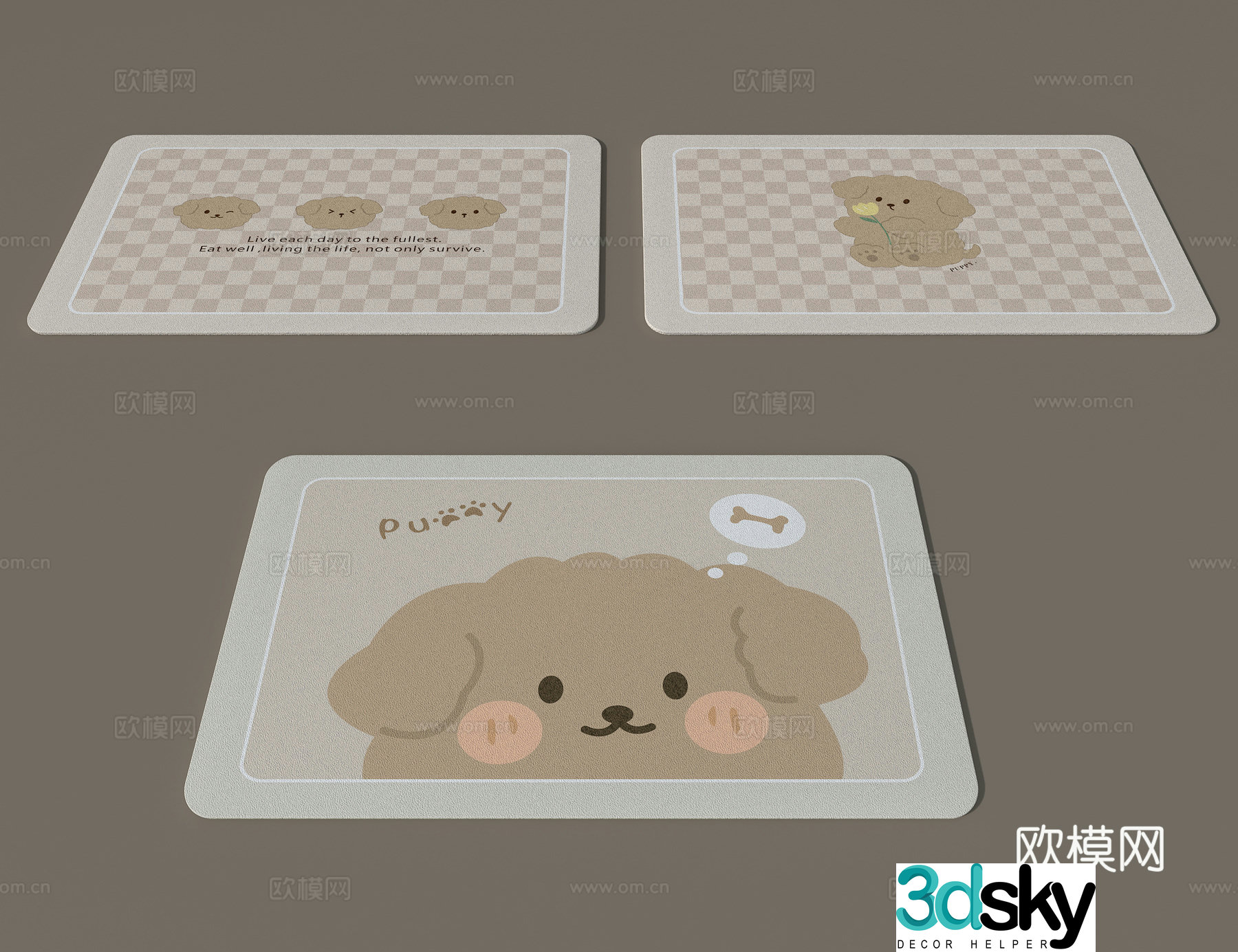 Cartoon carpet 3d model