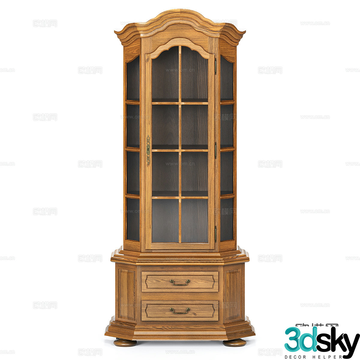American finished wine cabinet 3D model