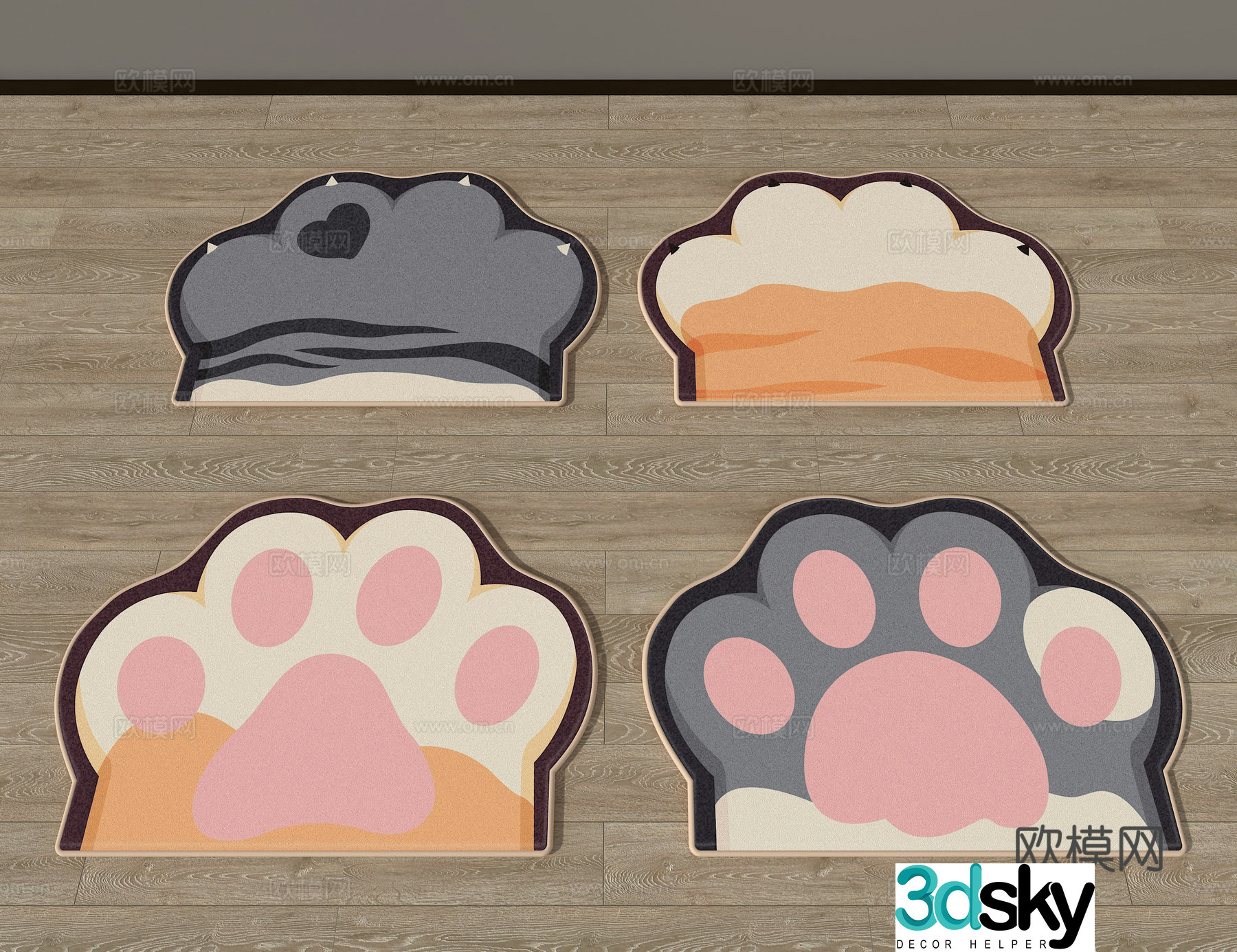 Children’s carpet Cat claw carpet Cat meat pad carpet 3d model
