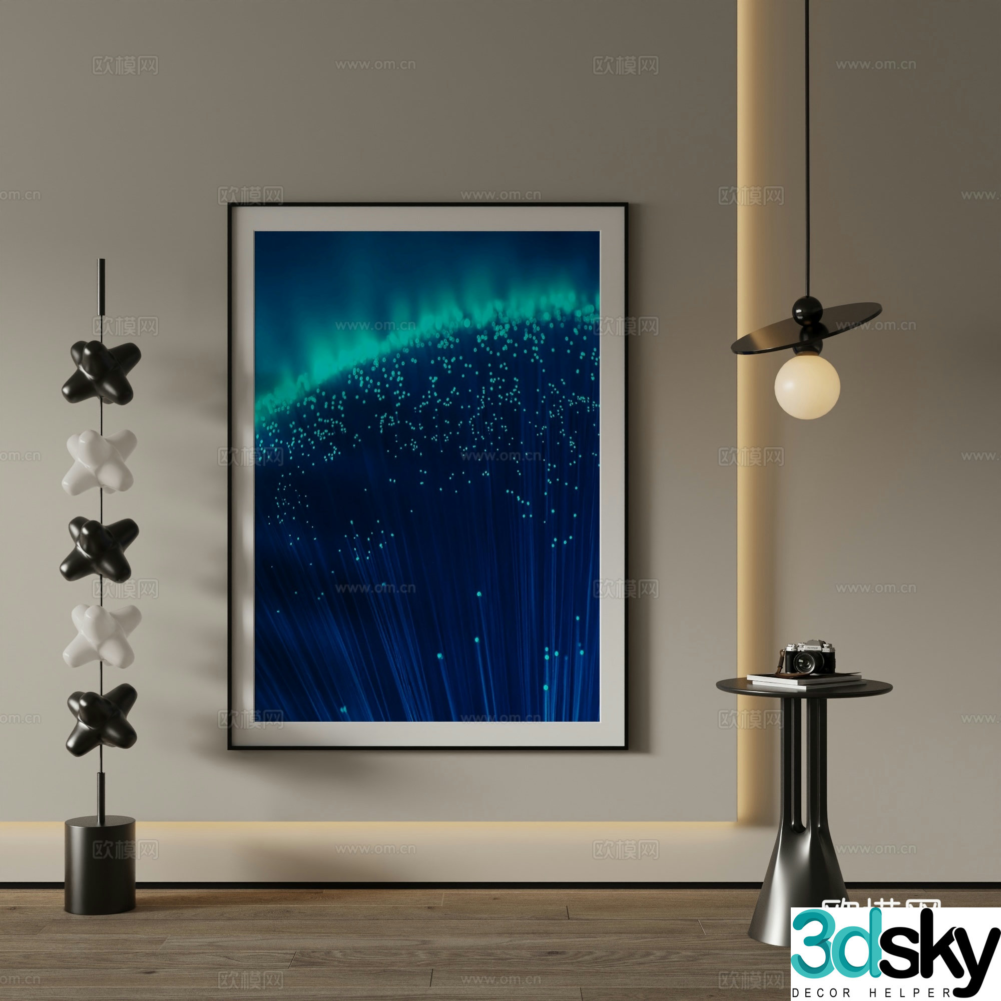 Modern Art Painting Decorative Painting 3D Model