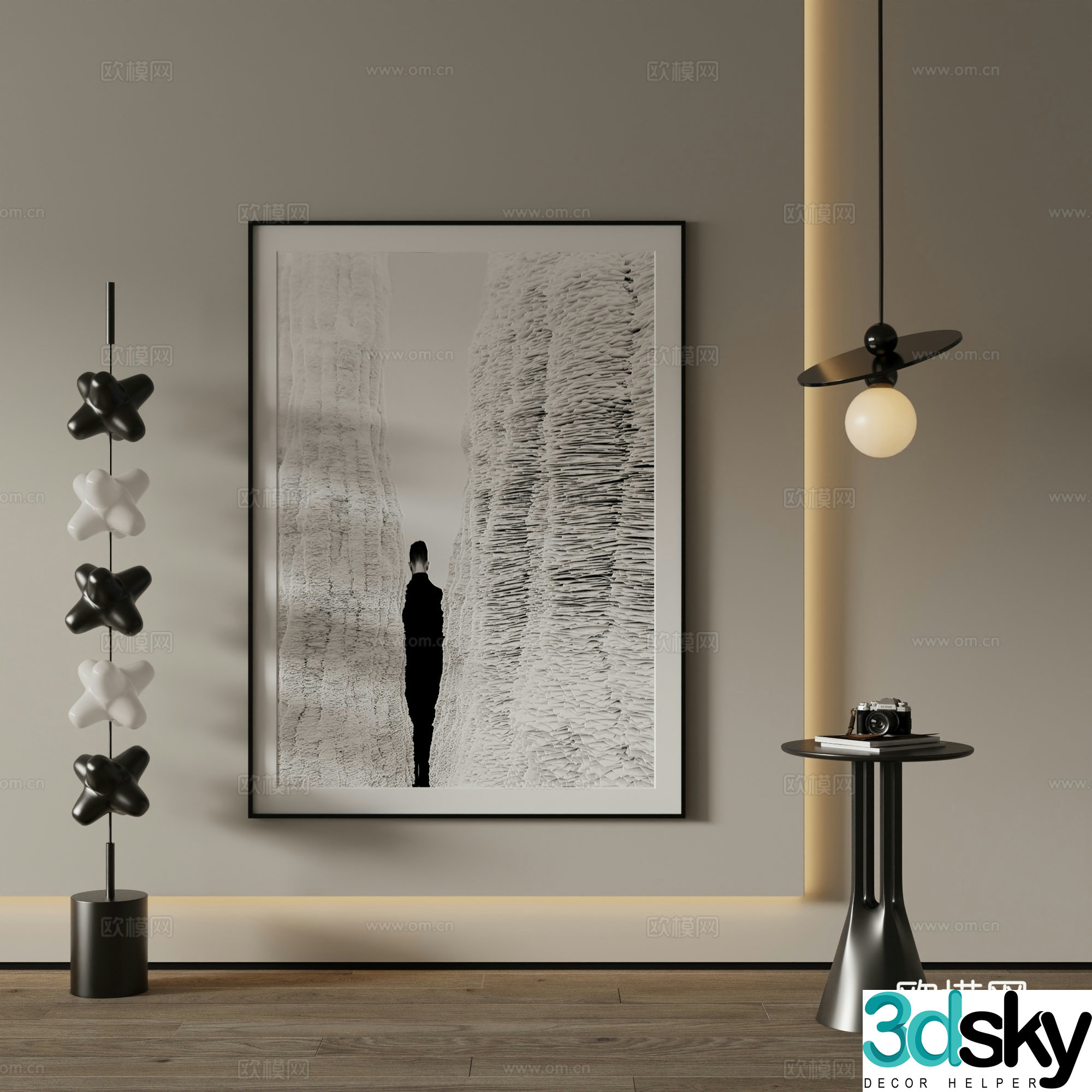 Modern Art Painting Decorative Painting 3D Model