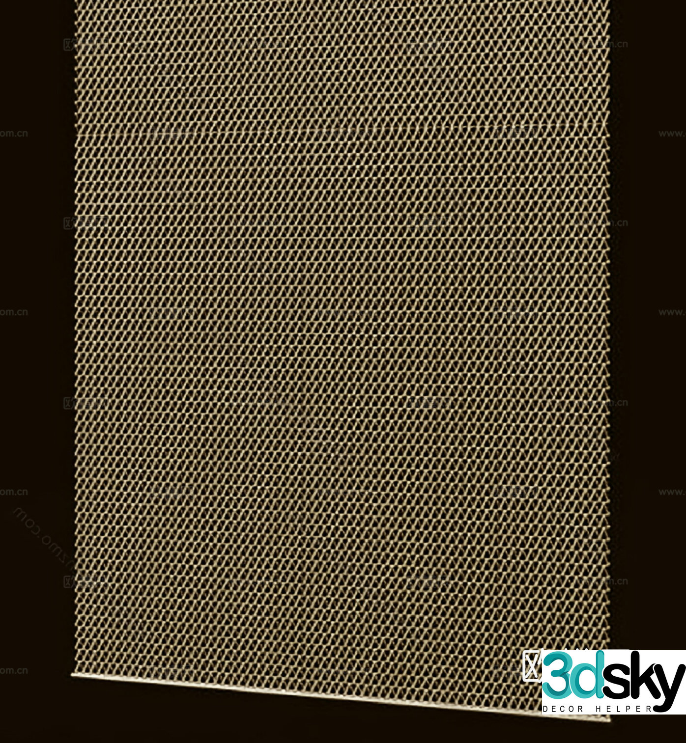 Modern curtains metal mesh 3d model