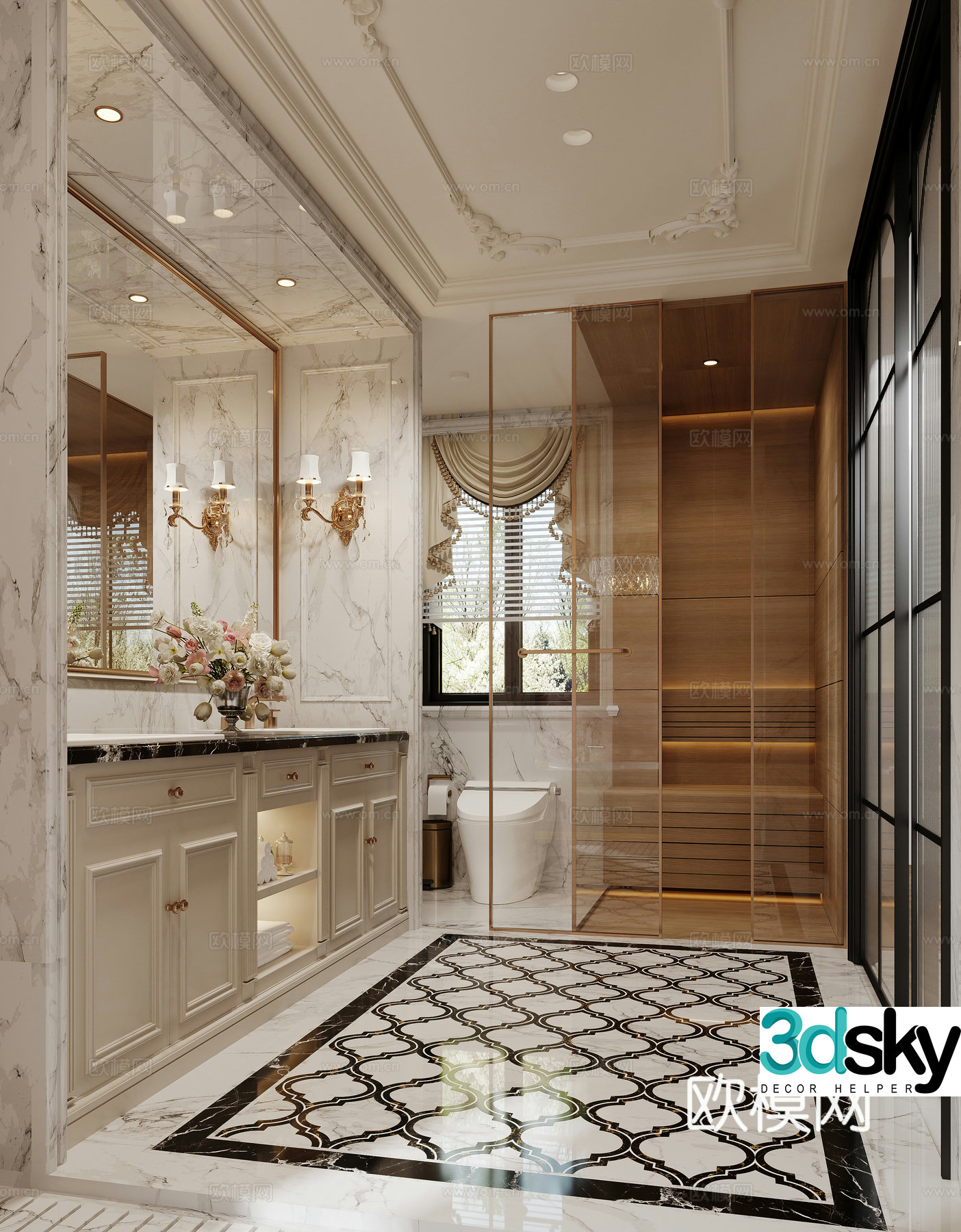 French bathroom 3d model