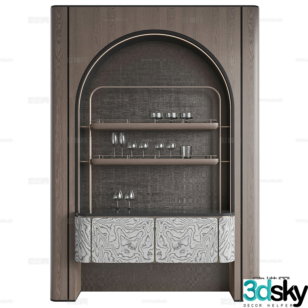 New Chinese wine cabinet 3D model