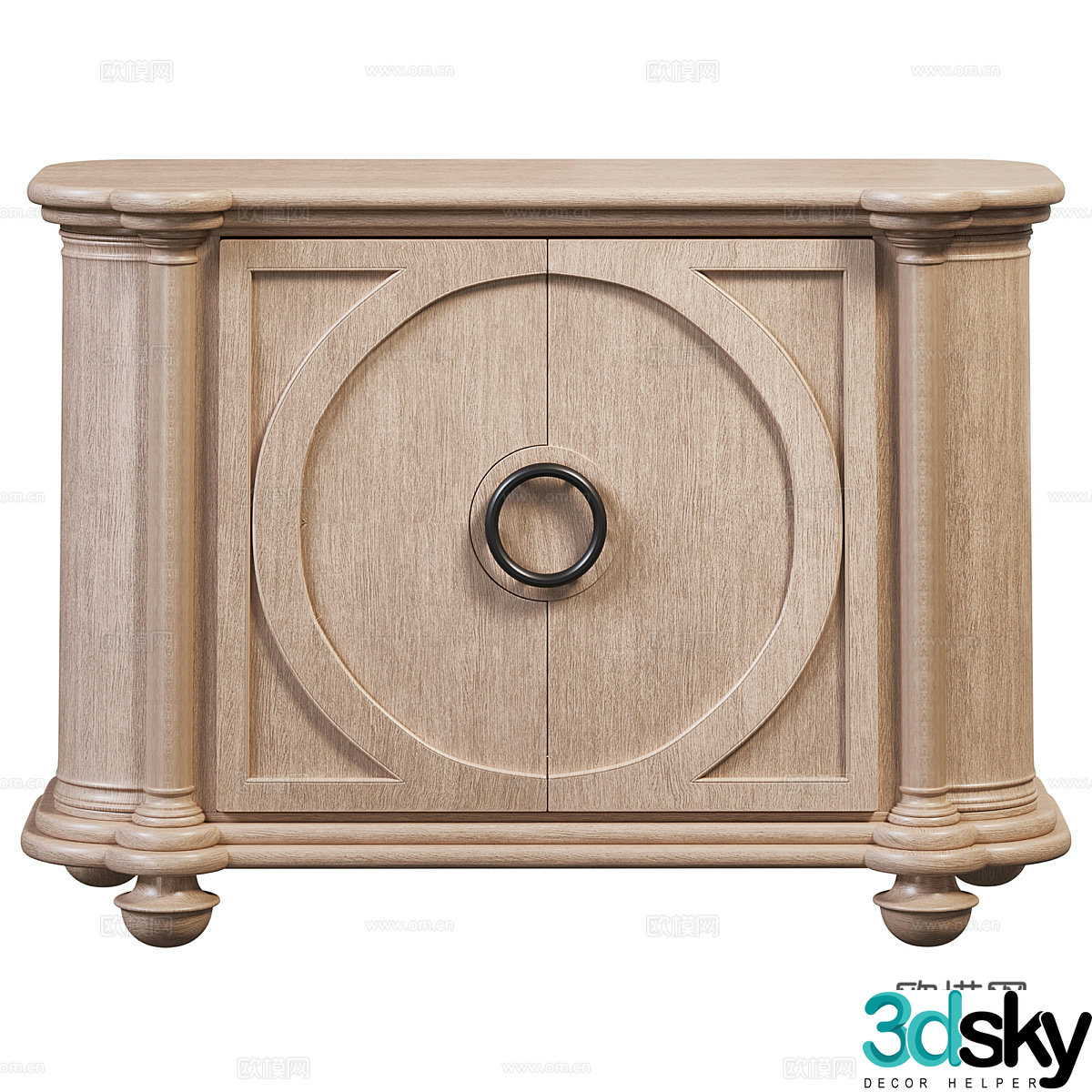 New Chinese style entrance cabinet end view cabinet 3D model
