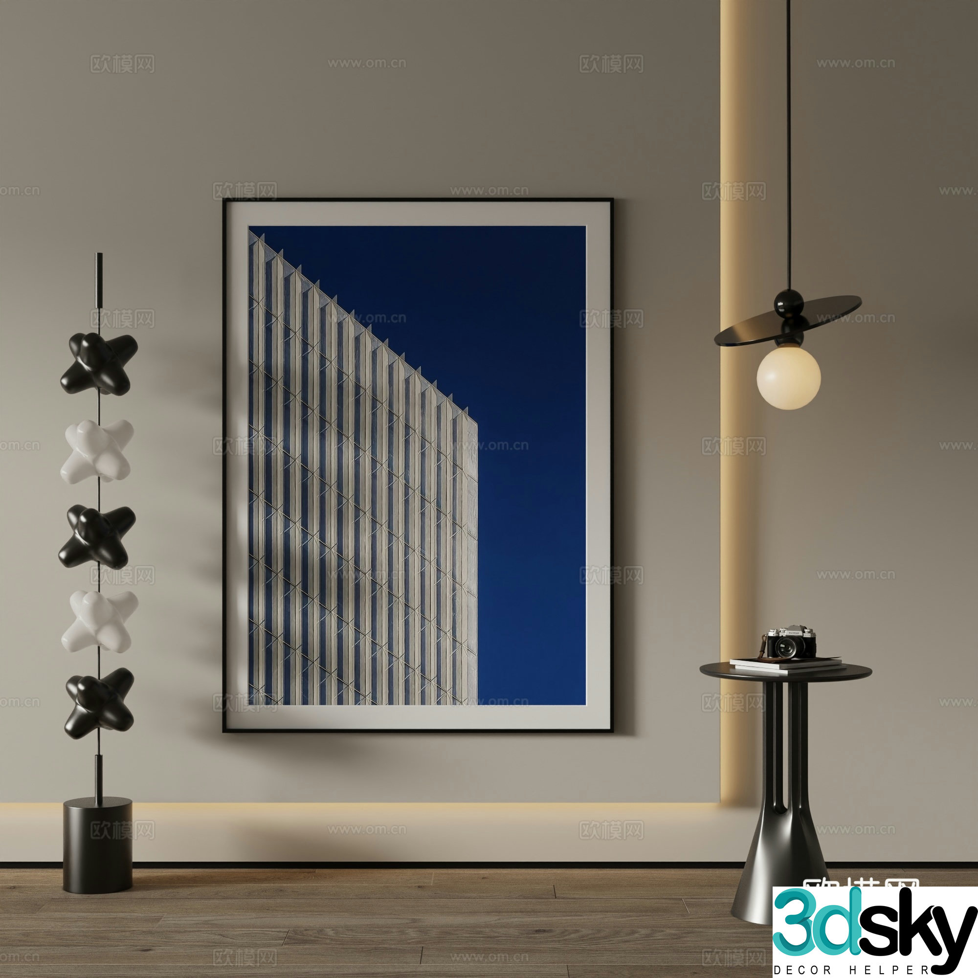 Modern Art Painting Decorative Painting 3D Model