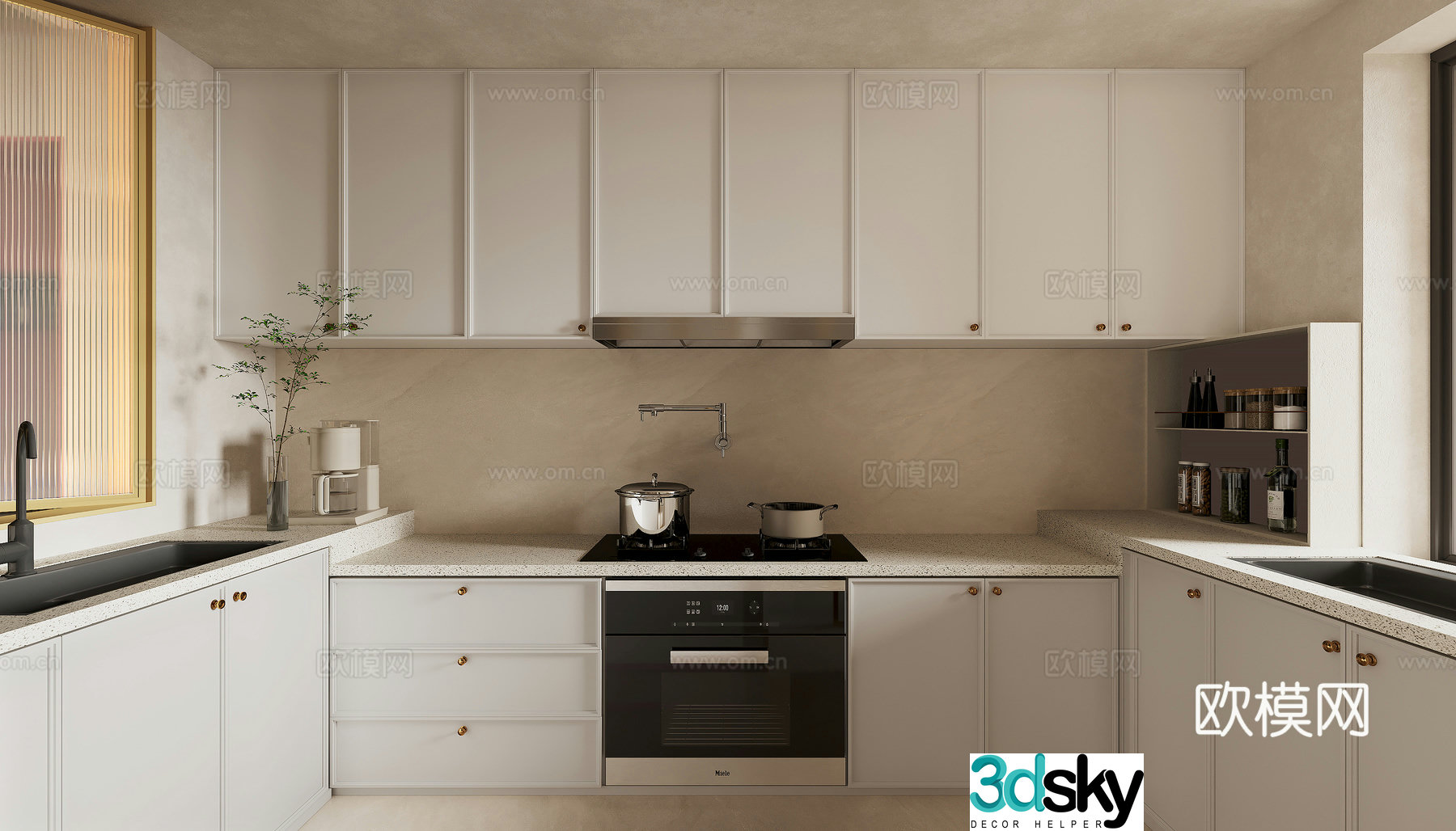 Creamy Kitchen 3d Model