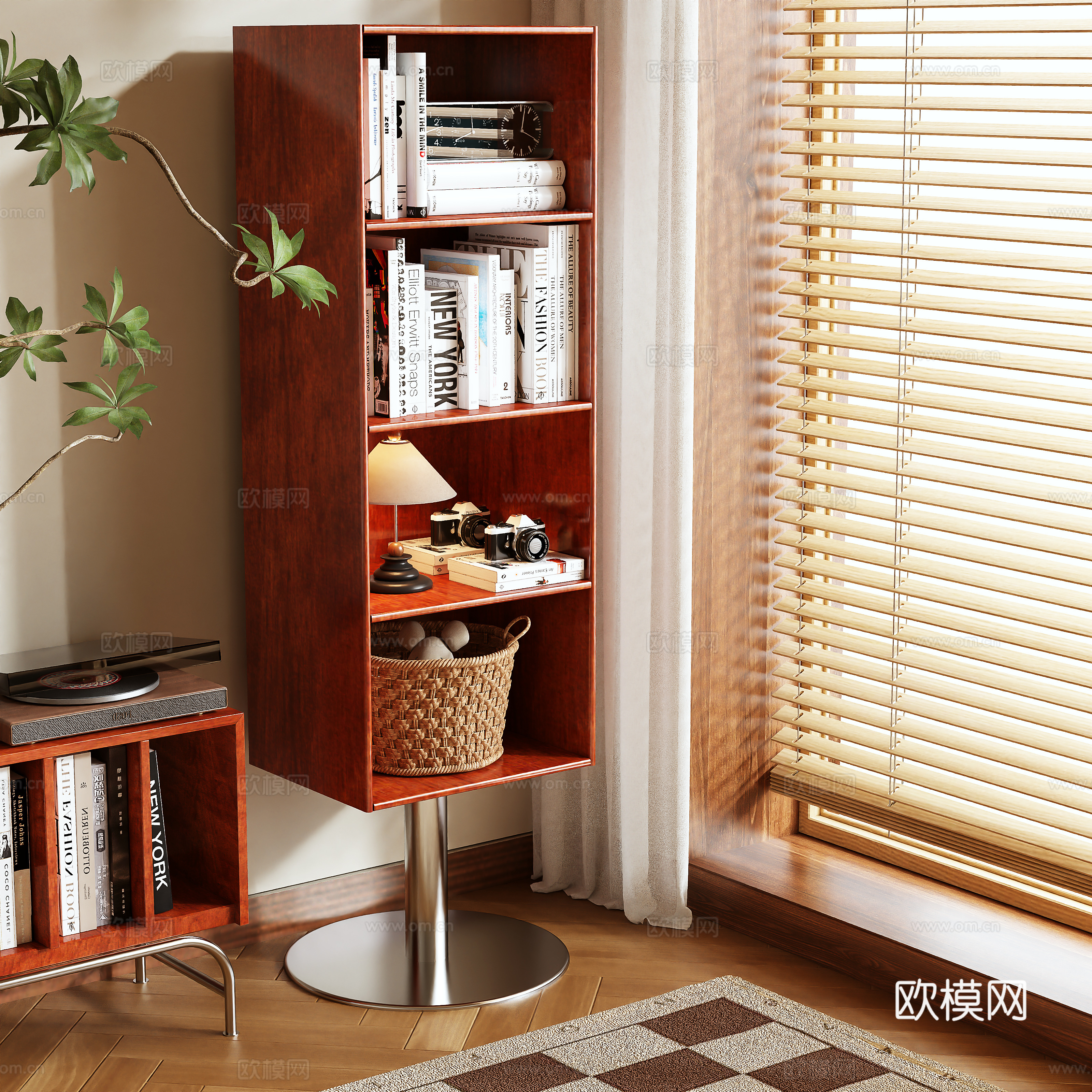 Middle-aged side cabinet corner cabinet 3D model