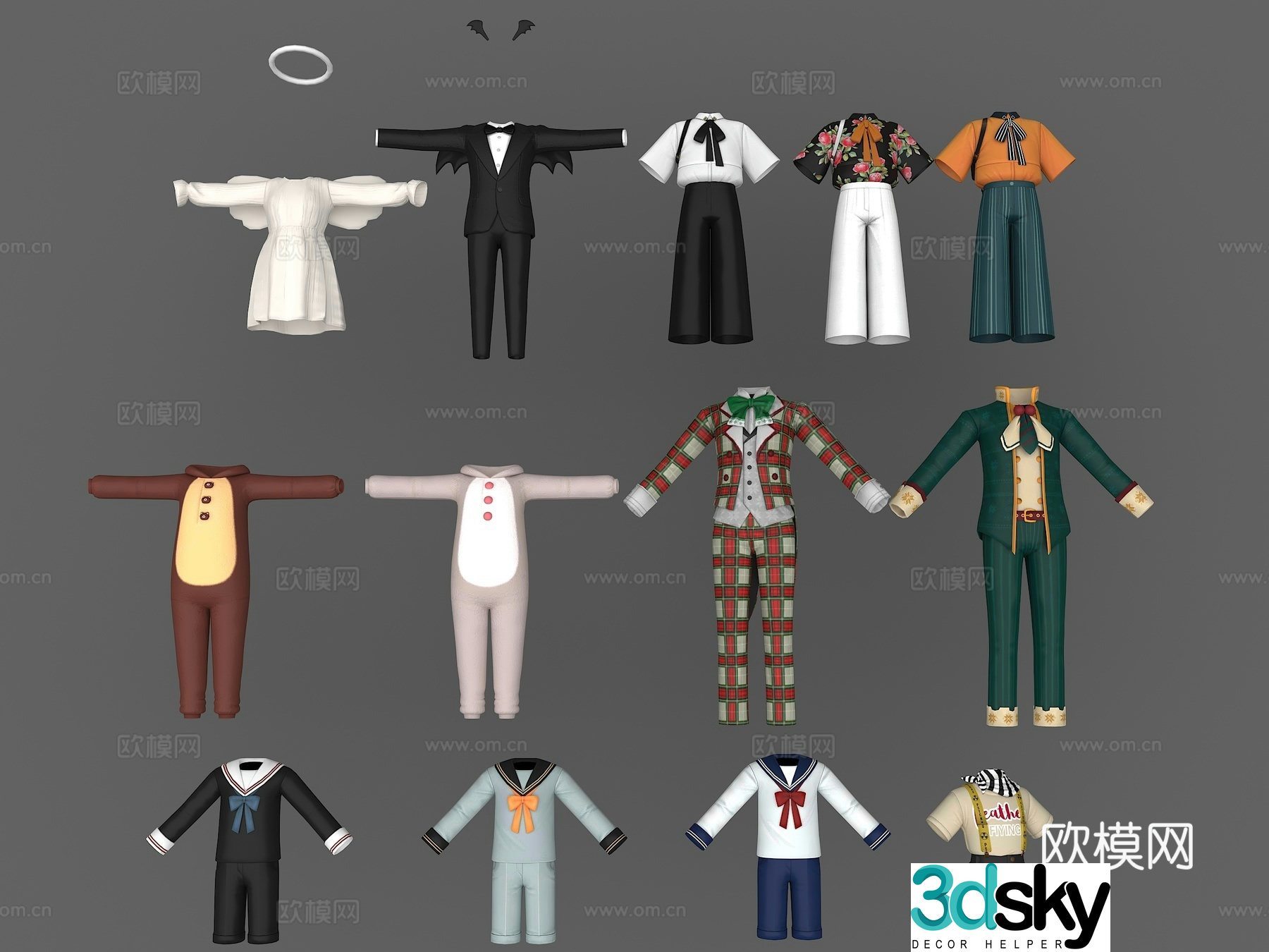 Angel Costume Devil Costume Bear Costume Cartoon Costume 3d Model