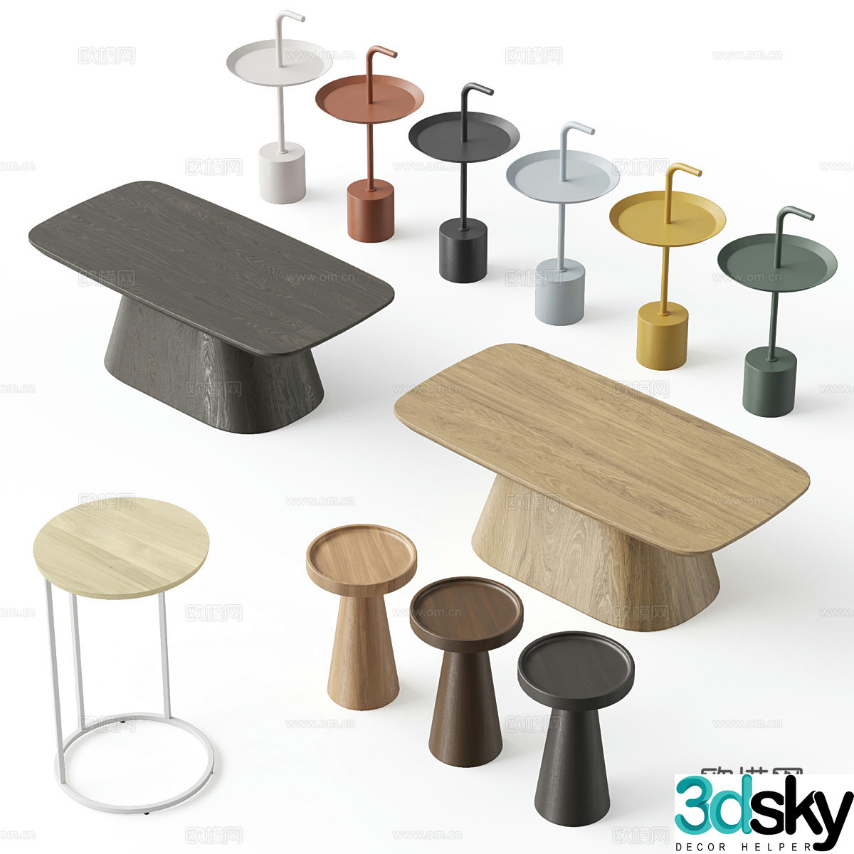 New Chinese dining table and chair 3D model