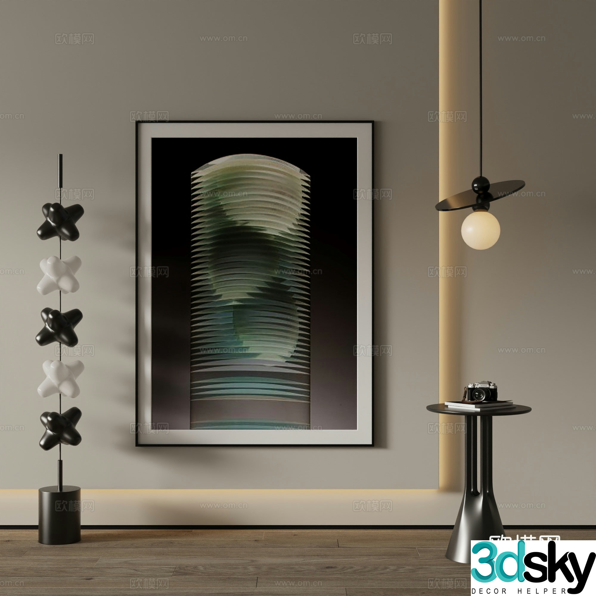 Modern Art Painting Decorative Painting 3D Model