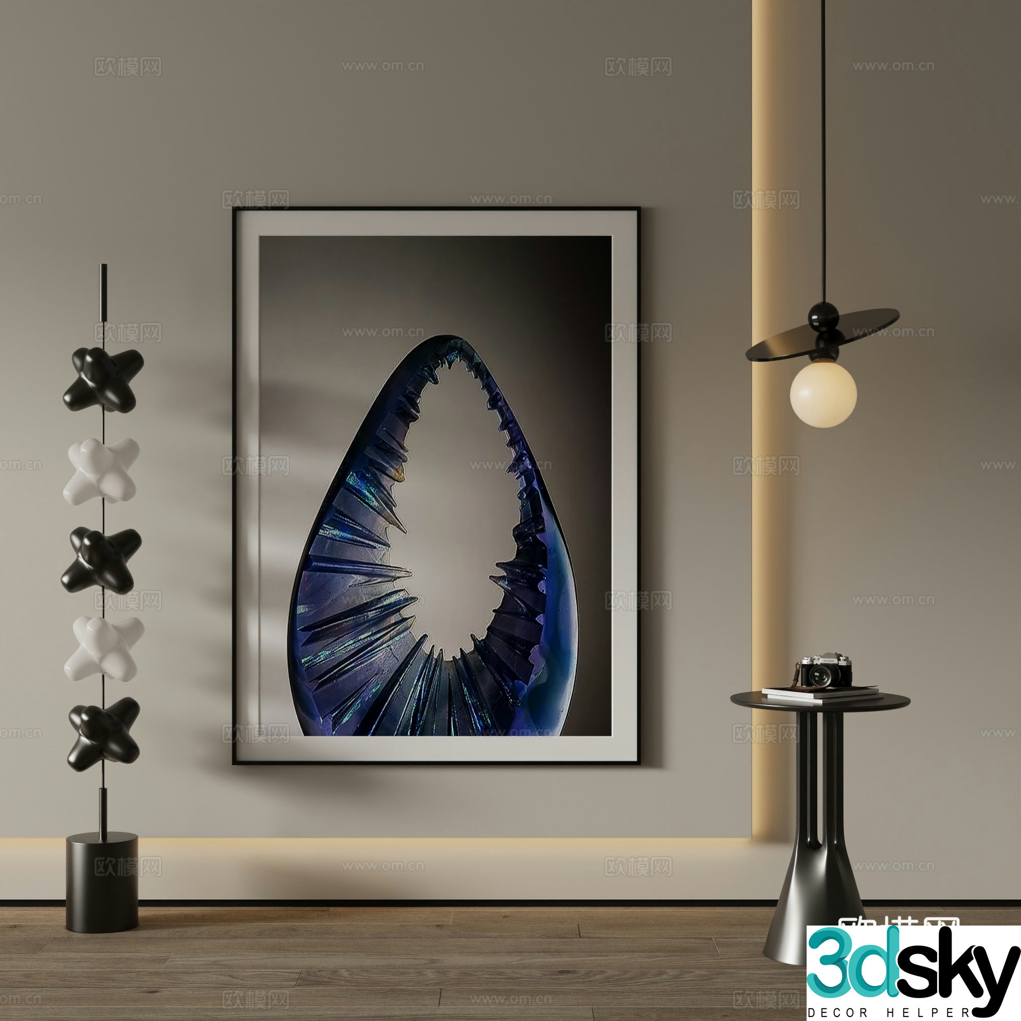 Modern Art Painting Decorative Painting 3D Model