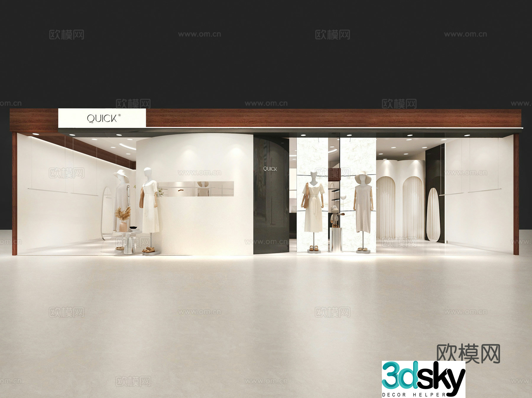 Modern clothing store Women’s clothing store 3d model