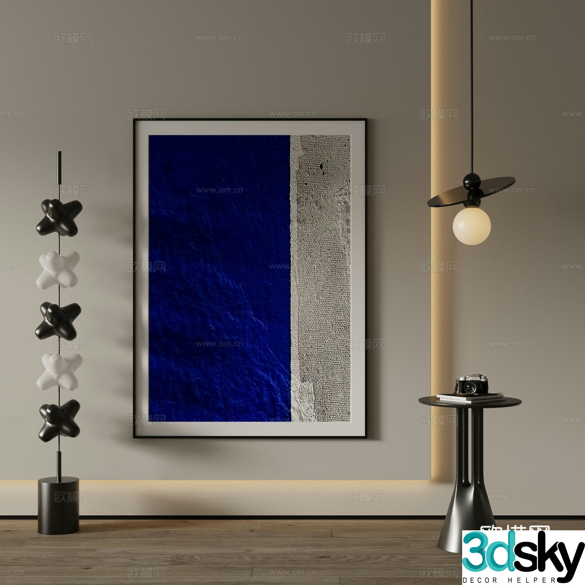 Modern Art Painting Decorative Painting 3D Model