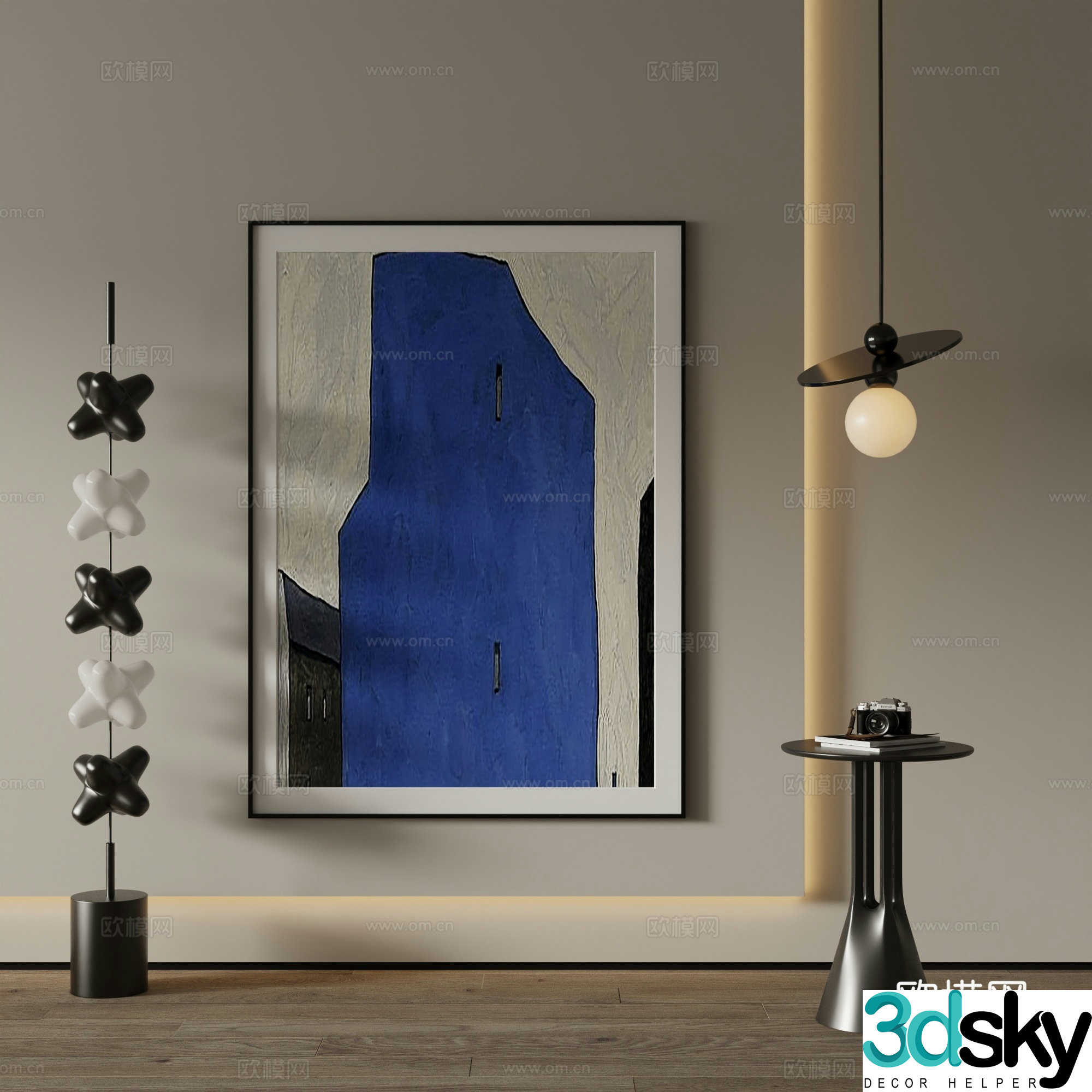 Modern Art Painting Decorative Painting 3D Model