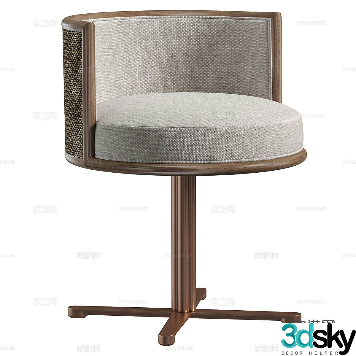 New Chinese casual chair 3D model