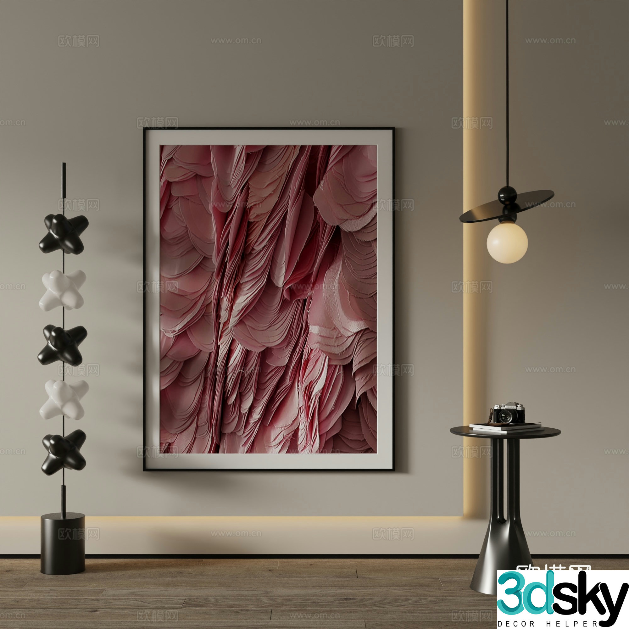 Modern Art Painting Decorative Painting 3D Model