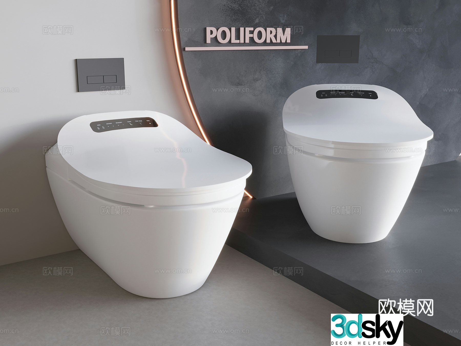 Smart toilet toilet 3D model